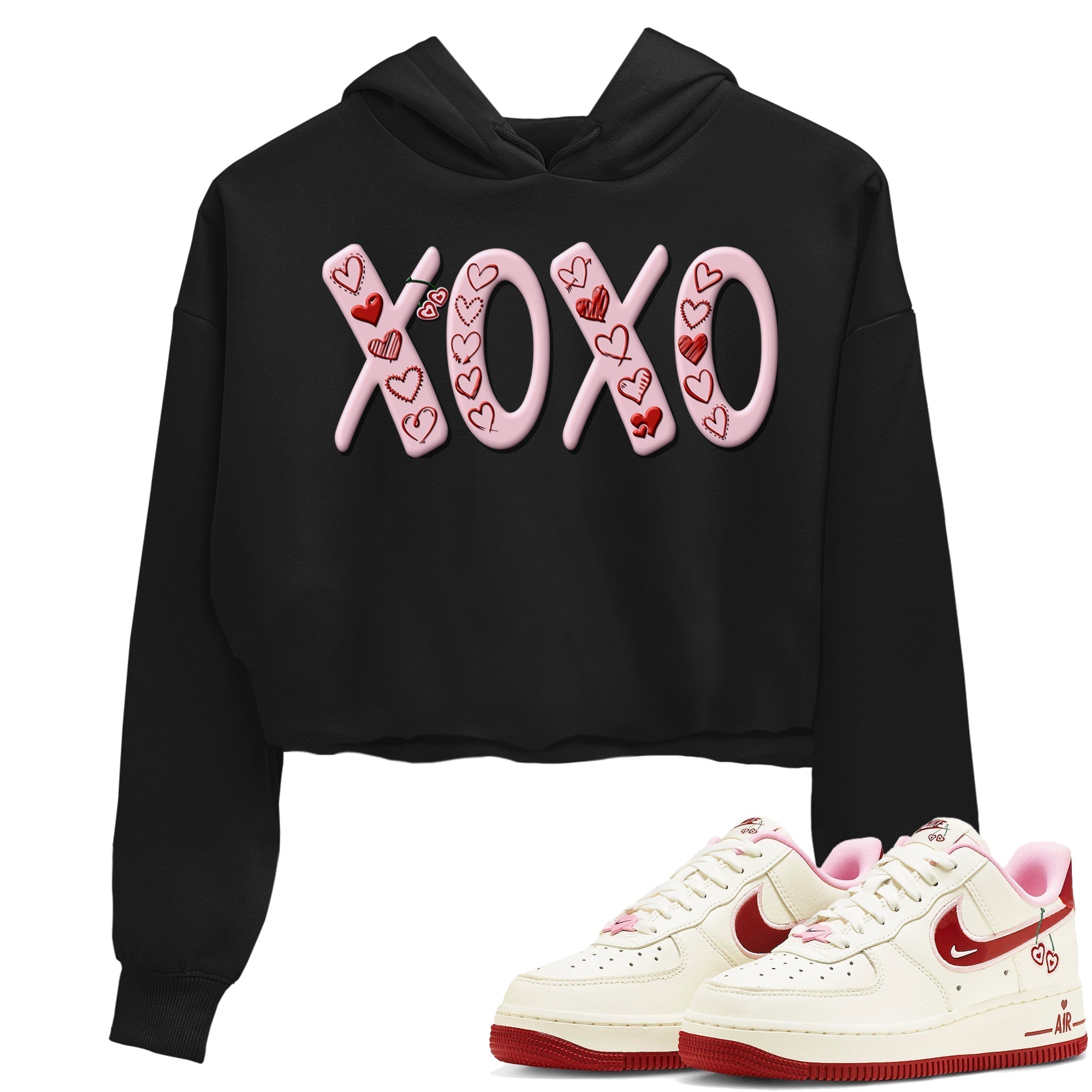 Air Force 1 Valentines Day Sneaker Match Tees XOXO Sneaker Tees Air Force 1 Valentines Day Jordan to match sneaker T-Shirt Women's Shirts