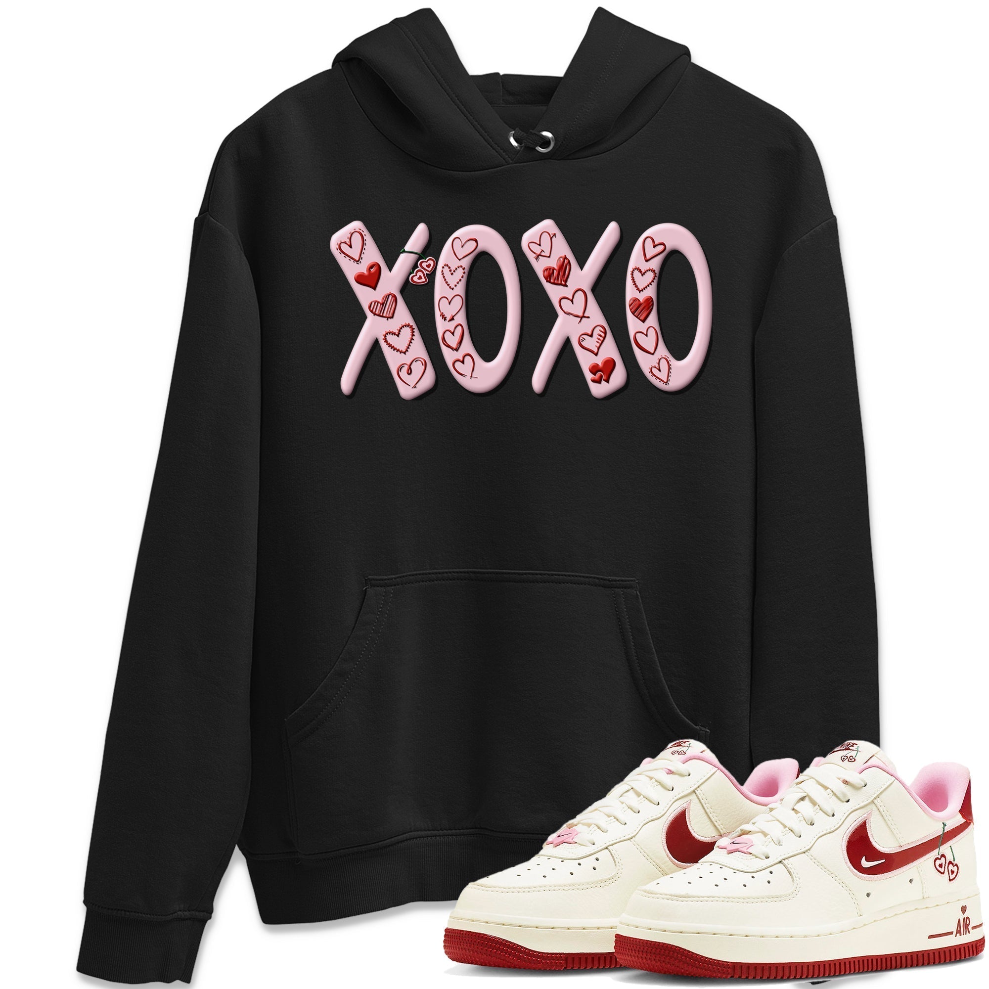 Air Force 1 Valentines Day Sneaker Match Tees XOXO Sneaker Tees Air Force 1 Valentines Day Jordan to match sneaker T-Shirt Crew Neck Shirts
