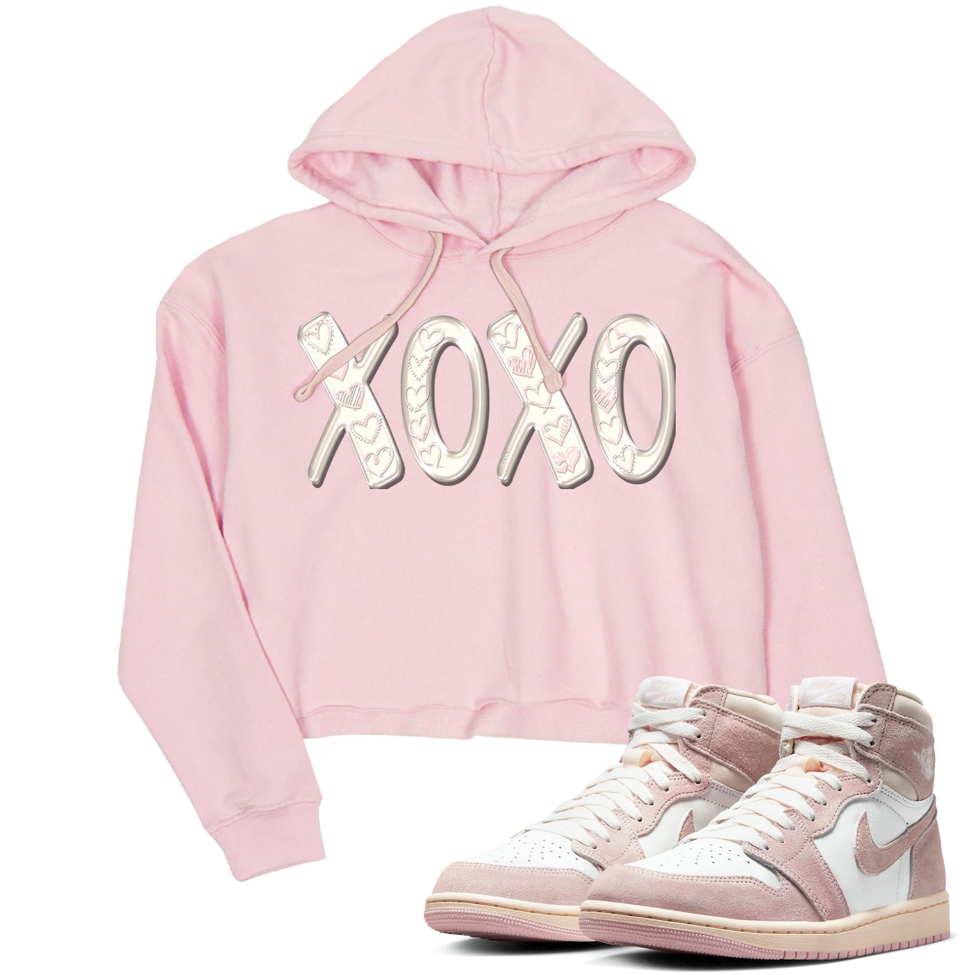 Air Jordan 1 washed pink Sneaker Match Tees XOXO Streetwear Sneaker Shirt AJ1 Washed Pink Sneaker Release Tees Women's Shirts Pink 1