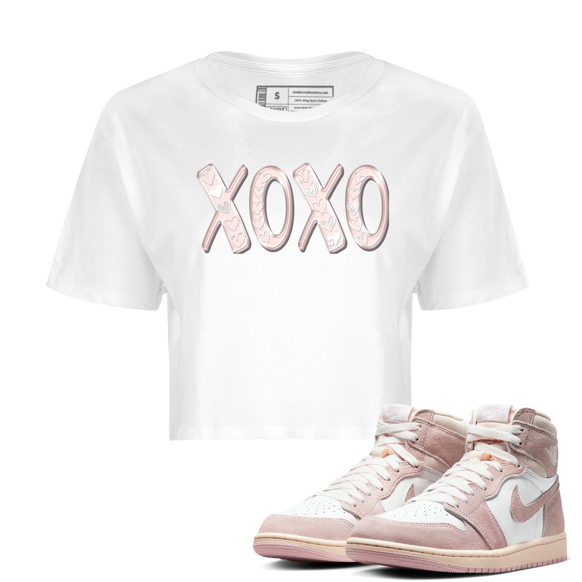 Air Jordan 1 washed pink XOXO WMNS Cotton Sneaker Hoodie Air Jordan 1 washed pink Sneaker Crop Hoodie Washing and Care Tip