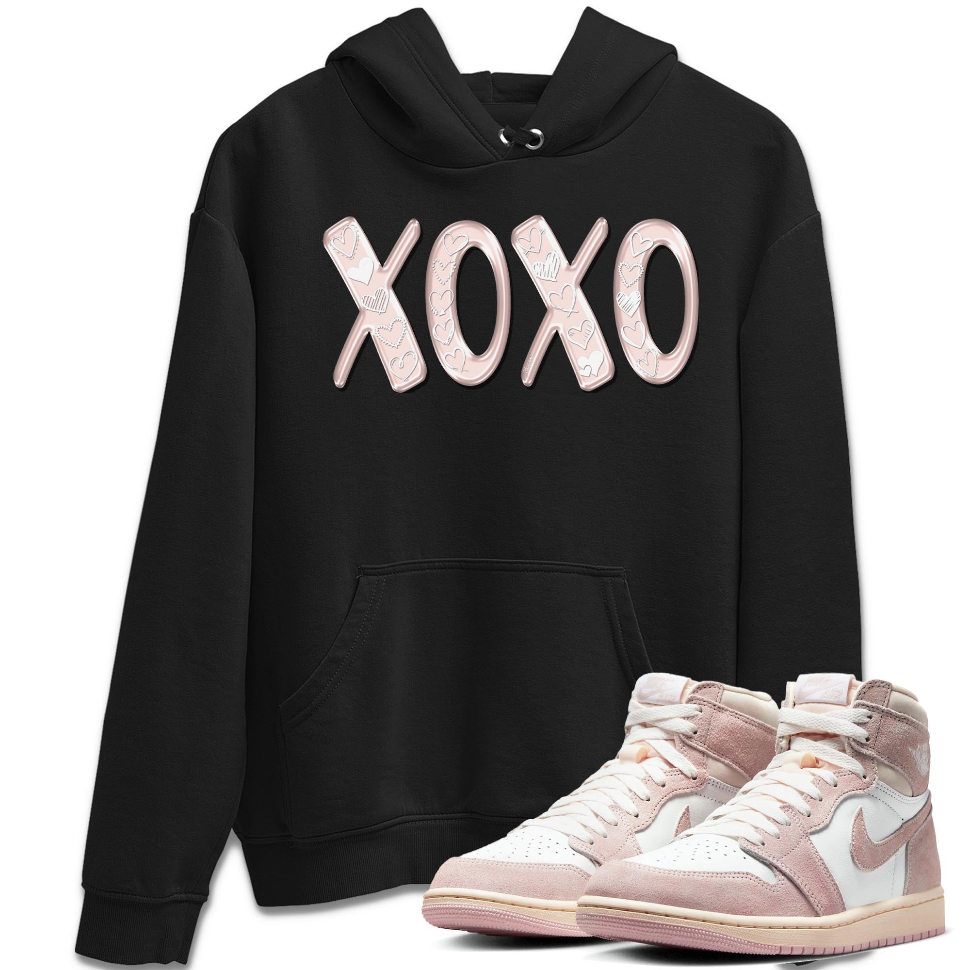 Air Jordan 1 washed pink Sneaker Match Tees XOXO Streetwear Sneaker Shirt AJ1 Washed Pink Sneaker Release Tees Unisex Shirts Black 1
