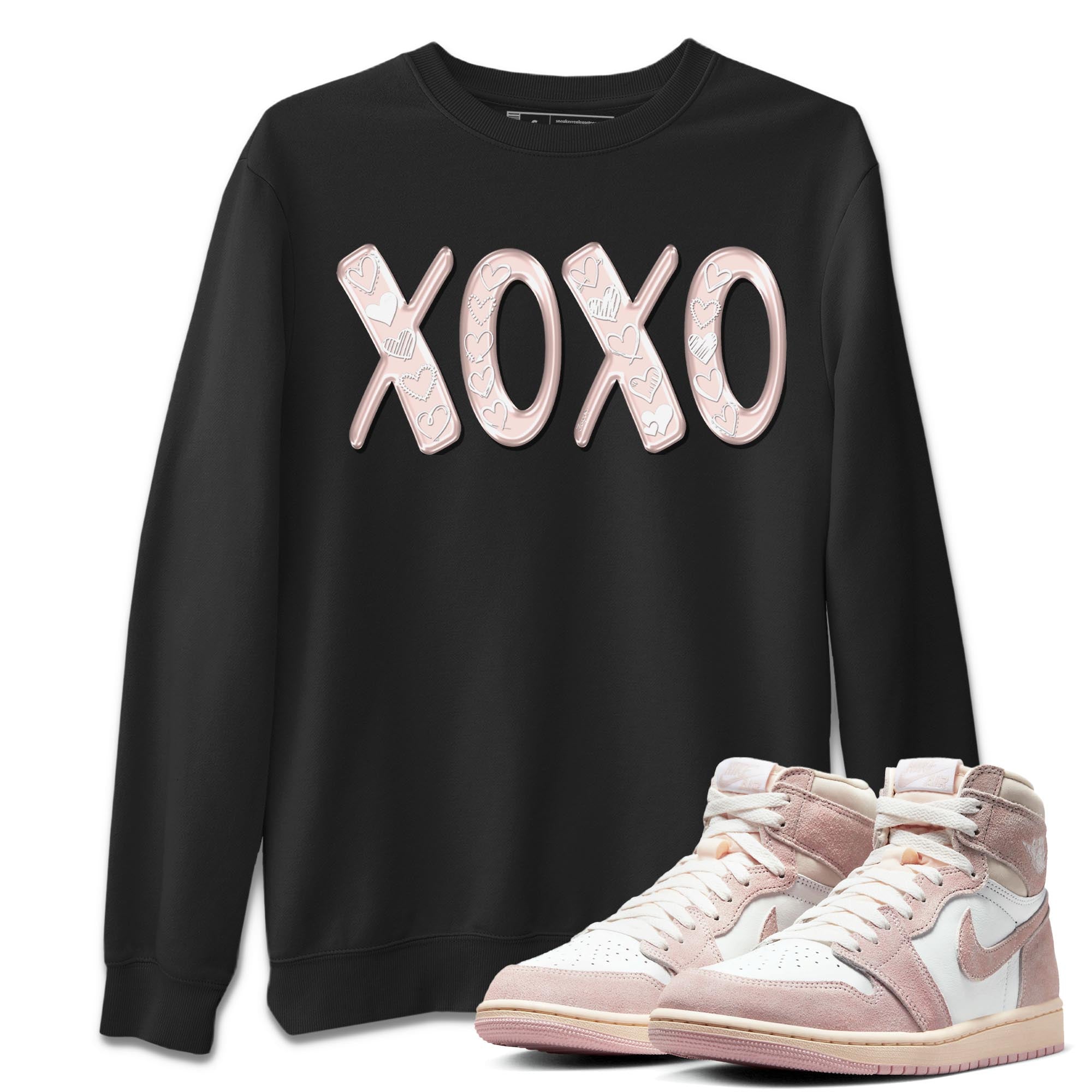 Air Jordan 1 washed pink XOXO Crew Neck Streetwear Sneaker Shirt AJ1 Washed Pink Sneaker T-Shirts Washing and Care Tip