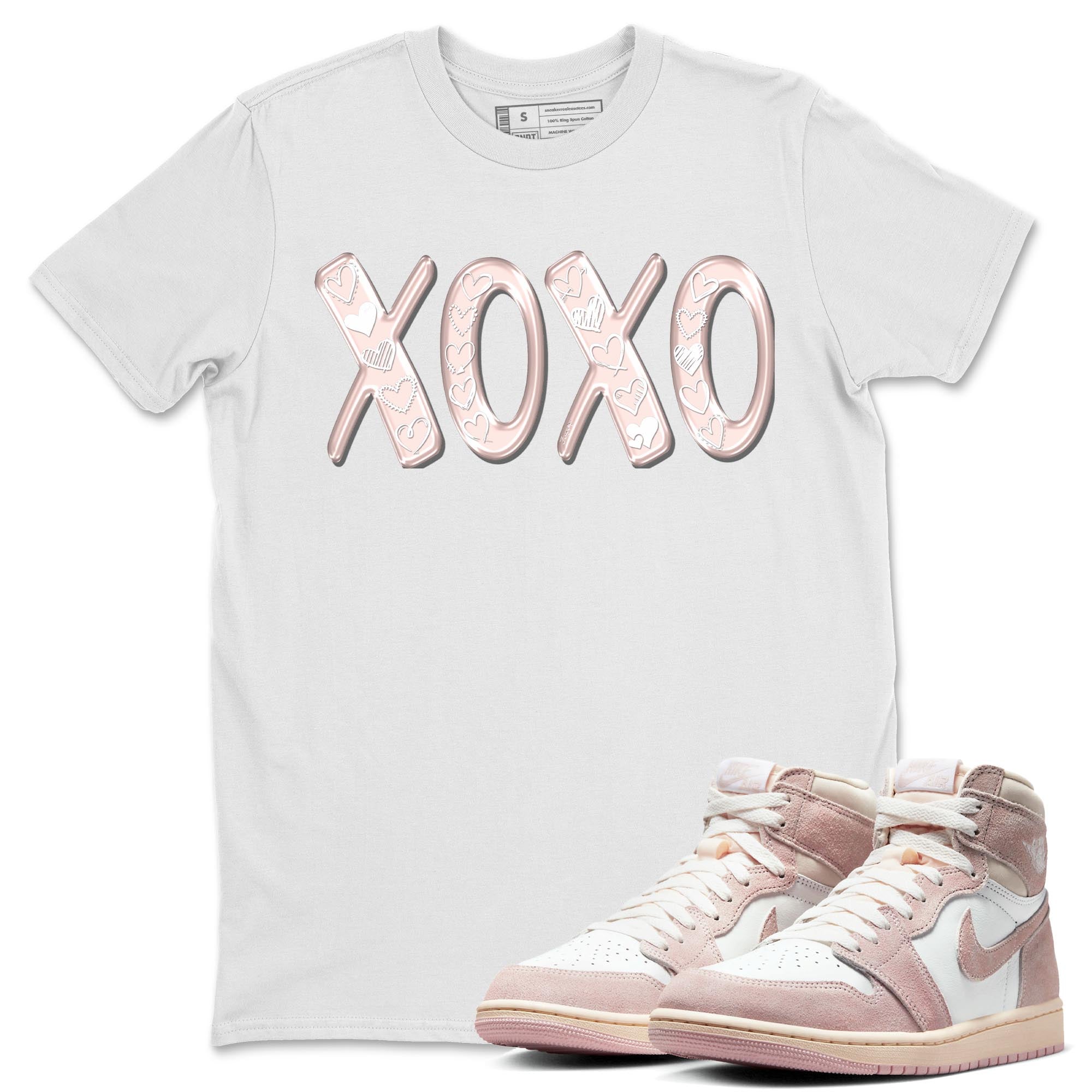 Air Jordan 1 washed pink Sneaker Match Tees XOXO Streetwear Sneaker Shirt AJ1 Washed Pink Sneaker Release Tees Unisex Shirts White 1