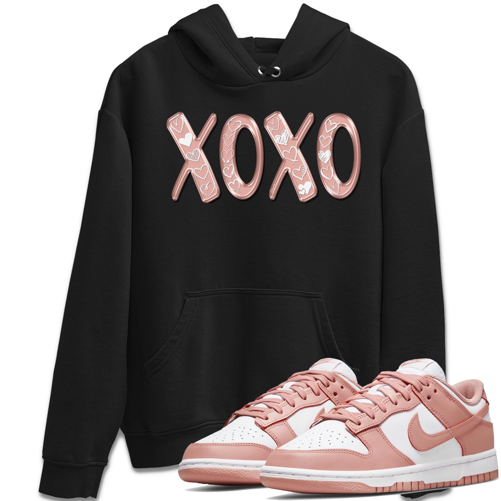 Nike Dunks Low Rose Whisper shirt to match jordans XOXO Streetwear Sneaker Shirt Nike Dunk Rose Whisper Drip Gear Zone Sneaker Matching Clothing Unisex Black 1 T-Shirt