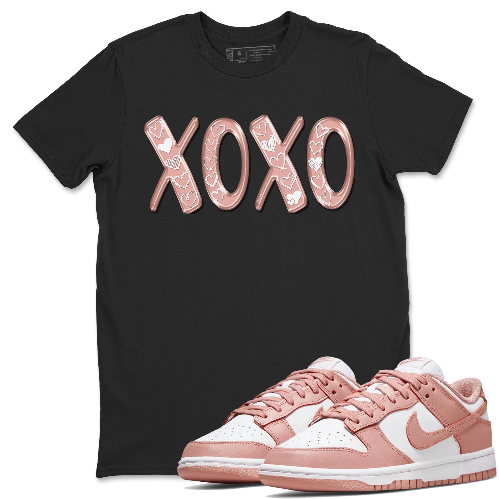 Nike Dunks Low Rose Whisper shirt to match jordans XOXO Streetwear Sneaker Shirt Nike Dunk Rose Whisper Drip Gear Zone Sneaker Matching Clothing Unisex Black 1 T-Shirt