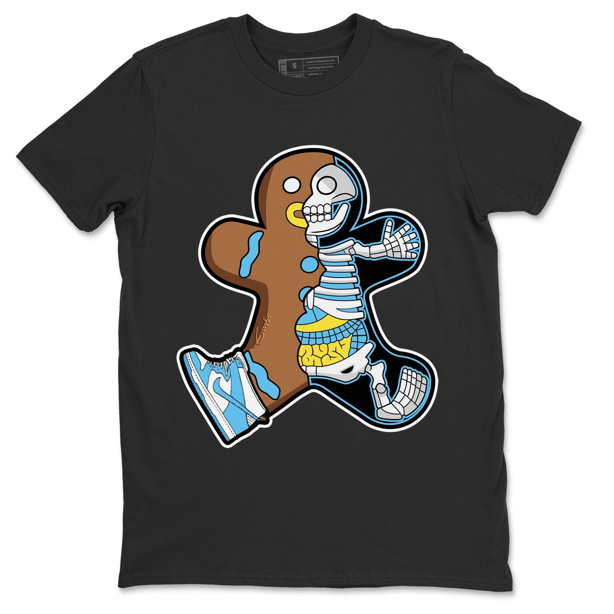 Dunk Blue Chill Sneaker Match Tees Xray Gingerbread Man Sneaker Tees Dunk Blue Chill Jordan to match sneaker T-Shirt Crew Neck Shirts