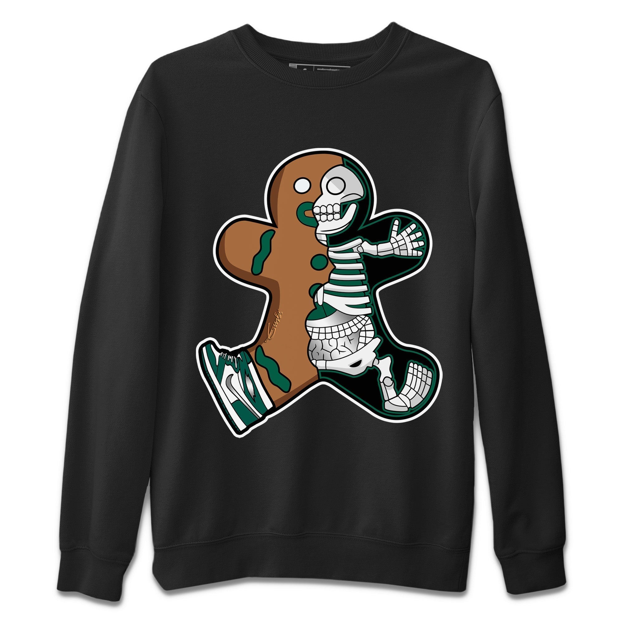 Jordan 1 Gorge Green Sneaker Matching T-Shirt Xray Gingerbread Man Sneaker Tees Jordan 1 Gorge Green Sneaker Release Tees Crew Neck Tees