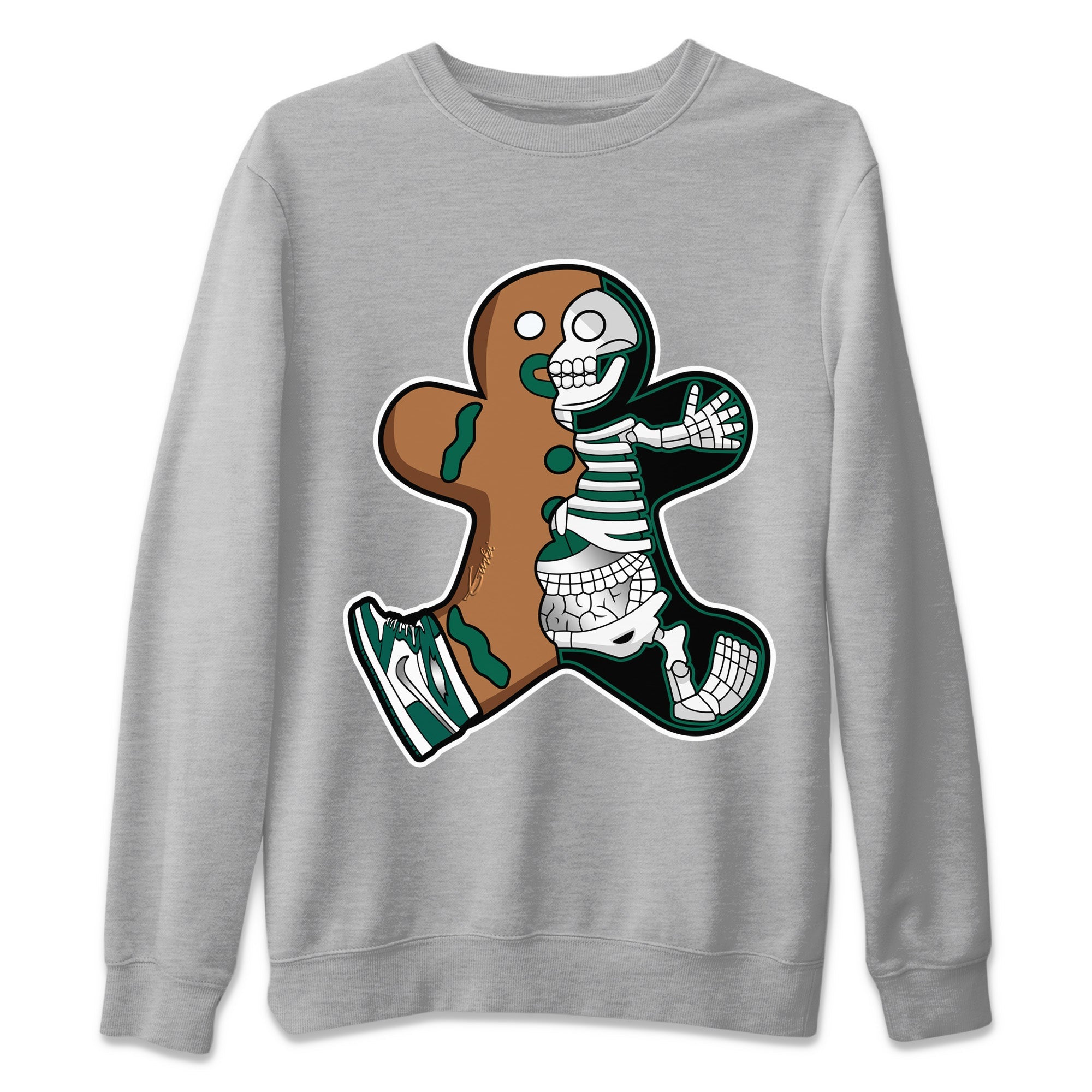 Jordan 1 Gorge Green Sneaker Matching T-Shirt Xray Gingerbread Man Sneaker Tees Jordan 1 Gorge Green Sneaker Release Tees Crew Neck Tees