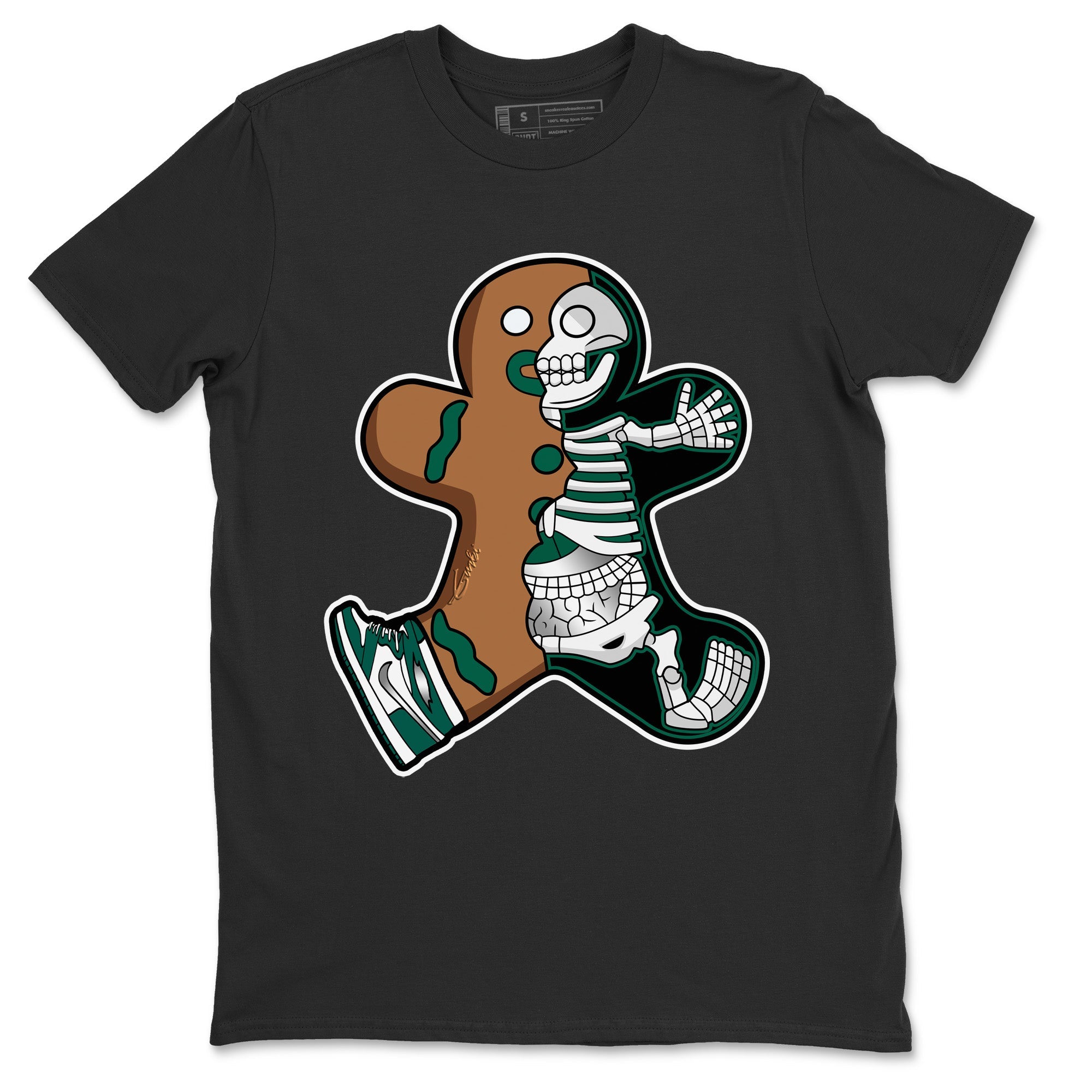 Jordan 1 Gorge Green Sneaker Matching T-Shirt Xray Gingerbread Man Sneaker Tees Jordan 1 Gorge Green Sneaker Release Tees Crew Neck Tees
