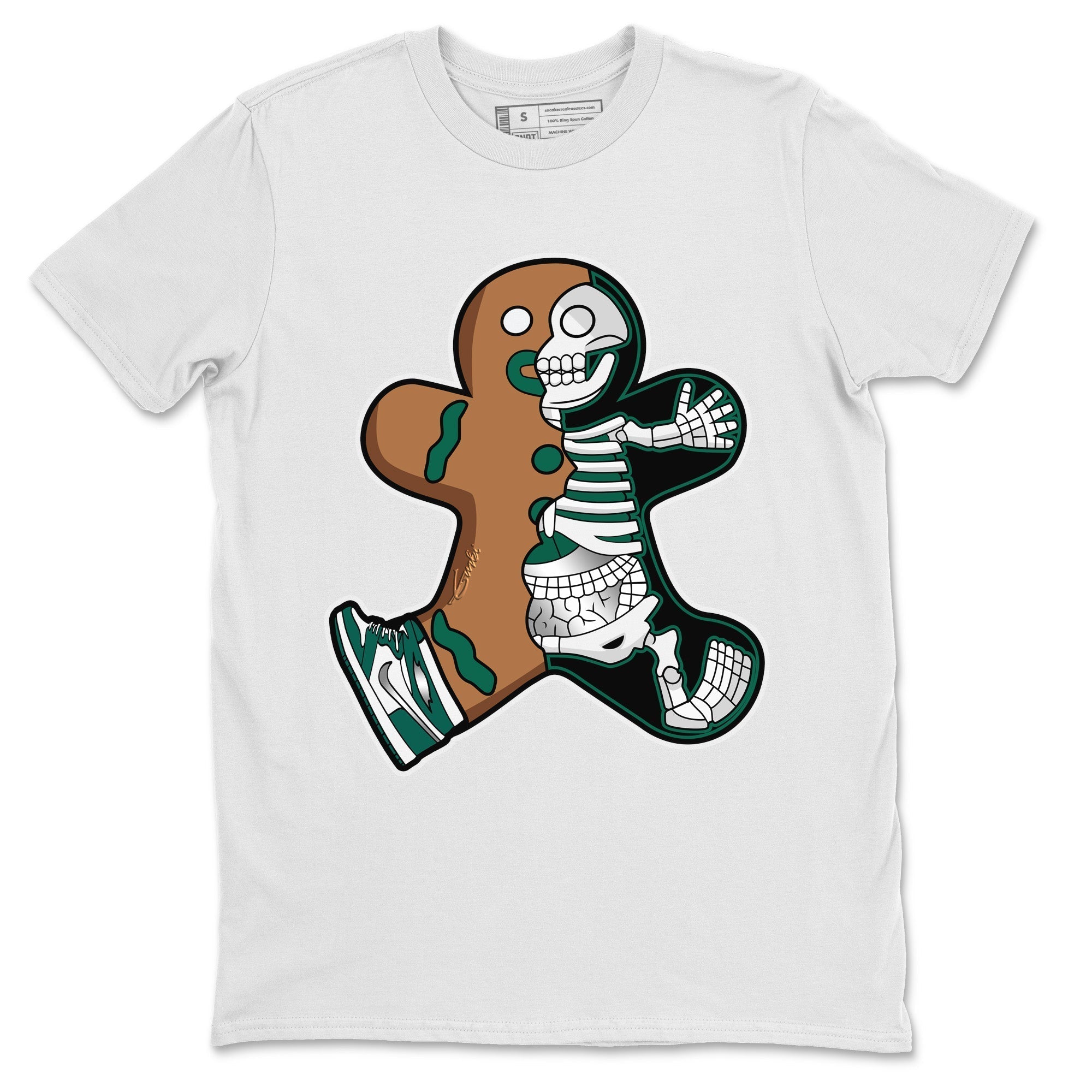 Jordan 1 Gorge Green Sneaker Matching T-Shirt Xray Gingerbread Man Sneaker Tees Jordan 1 Gorge Green Sneaker Release Tees Crew Neck Tees