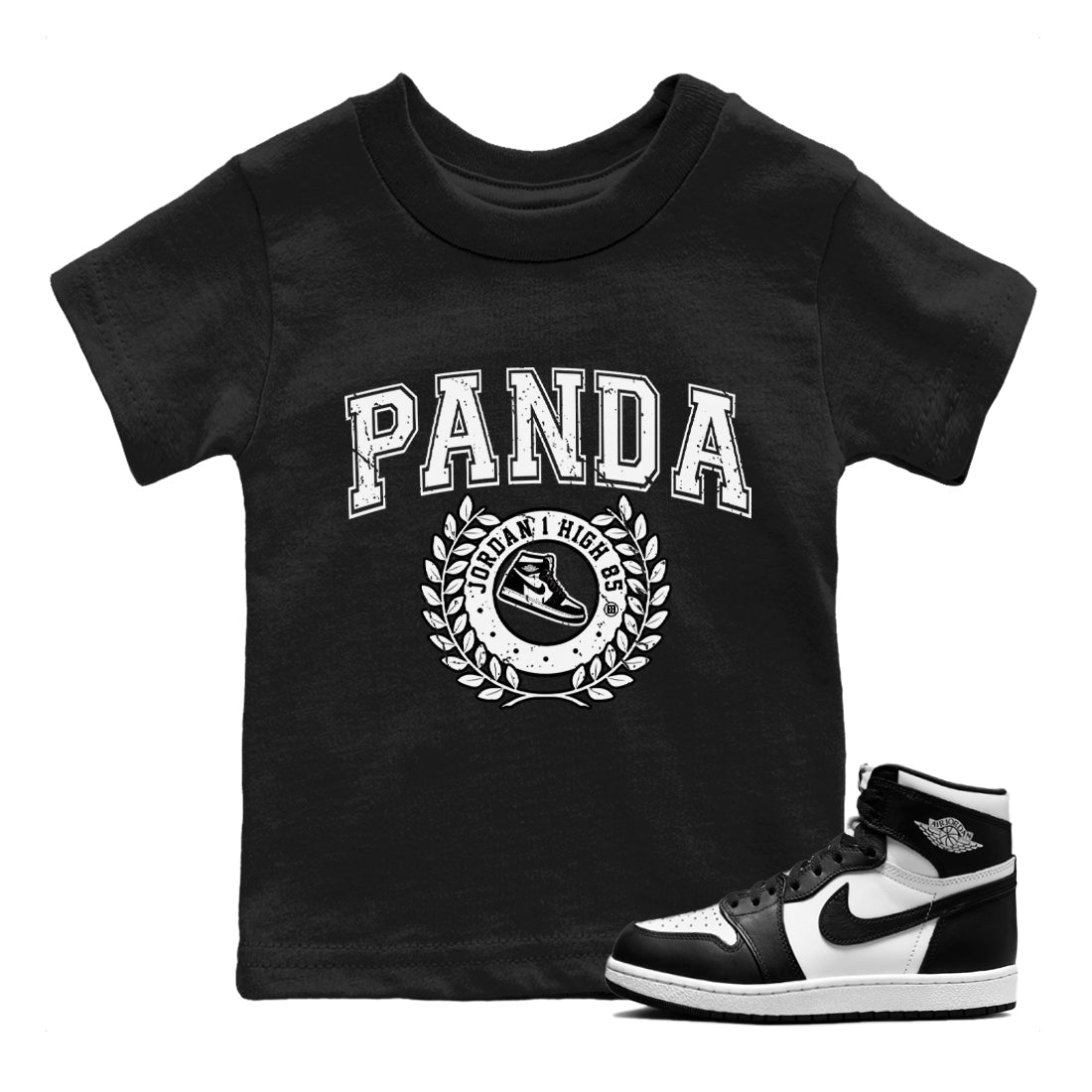 Jordan 1 Black White Sneaker Matching T-Shirt Sneaker Letter Sneaker Tees Jordan 1 Black White Sneaker Release Tees Kids Shirts