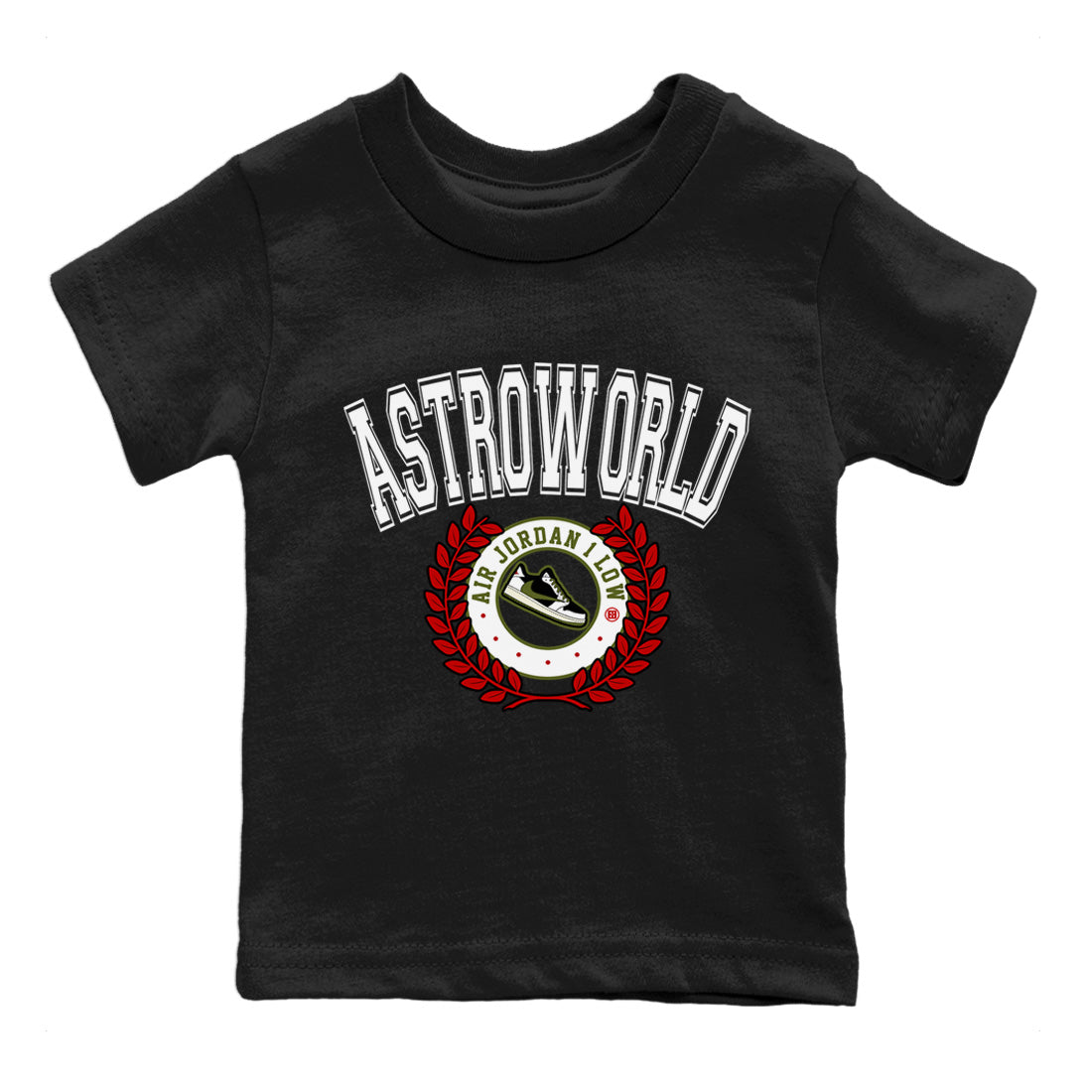 Jordan 1 Travis Scott Olive Sneaker Matching T-Shirt Sneaker Letter Sneaker Tees Jordan 1 Travis Scott Olive Sneaker Release Tees Kids Shirts