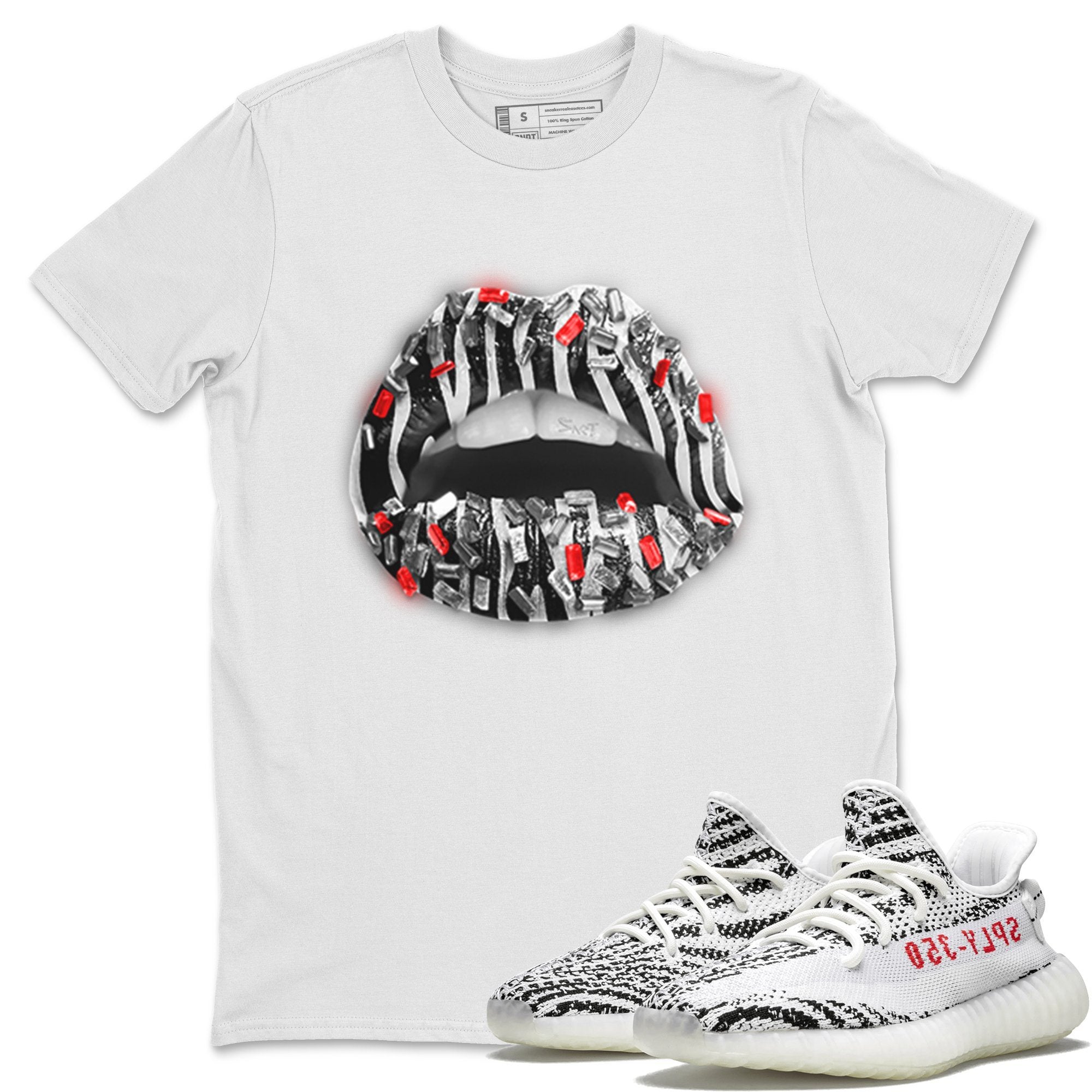 Yeezy 350 Zebra Shirt To Match Jordans Lips Jewel Sneaker Tees Yeezy 350 Zebra Drip Gear Zone Sneaker Matching Clothing Unisex Shirts