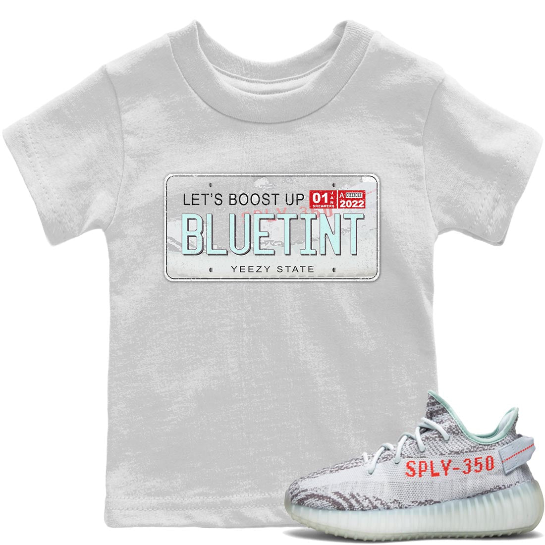 Yeezy 350 Blue Tint Shirt To Match Jordans Yeezy Plate Sneaker Tees Yeezy 350 Blue Tint Drip Gear Zone Sneaker Matching Clothing Kids Shirts