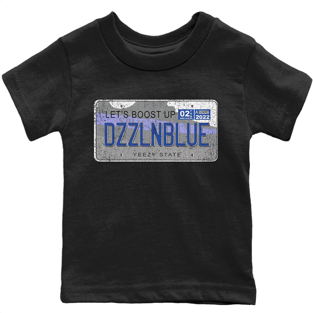 Yeezy 350 Dazzling Blue Shirt To Match Jordans Yeezy Plate Sneaker Tees Yeezy 350 Dazzling Blue Drip Gear Zone Sneaker Matching Clothing Kids Shirts