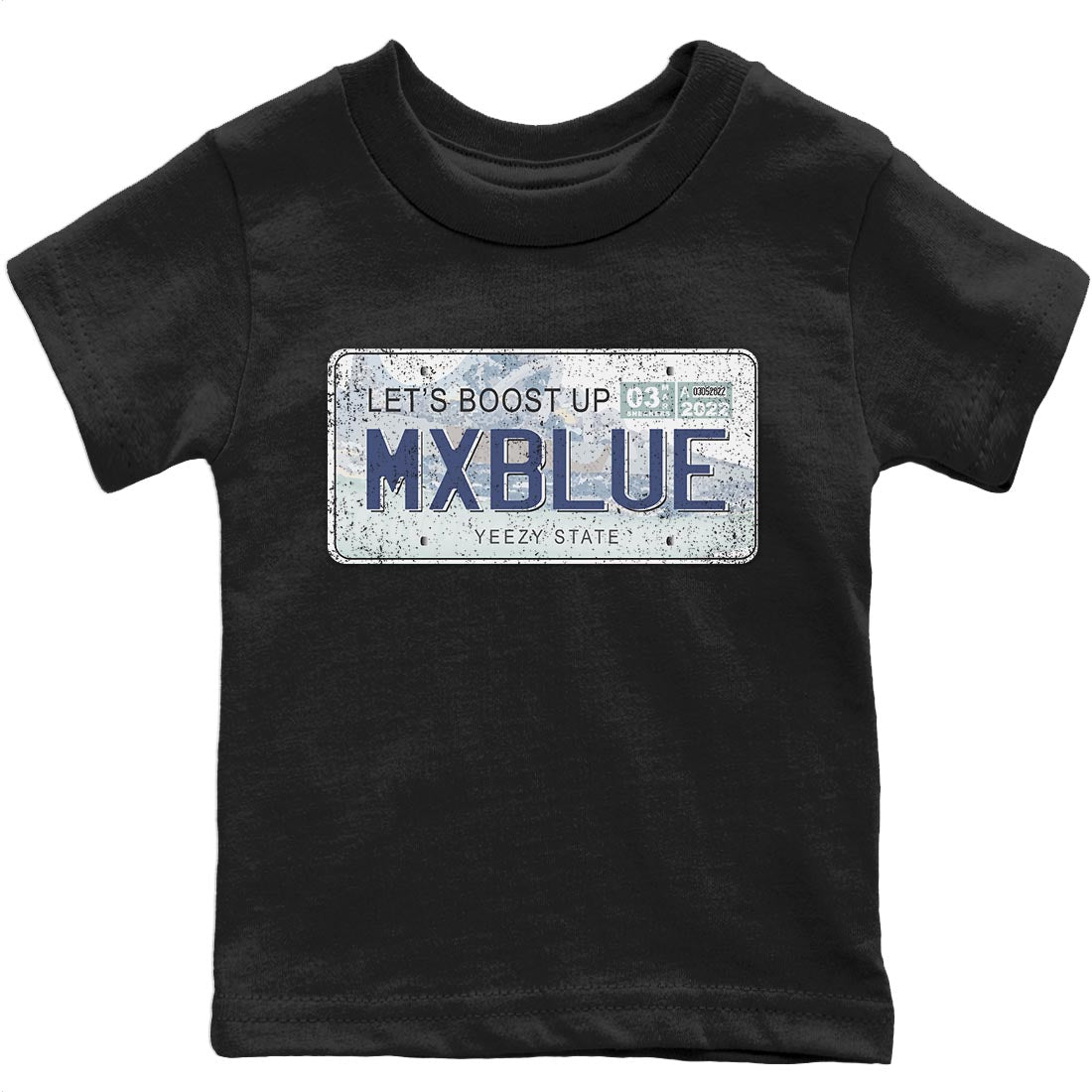 Yeezy 350 MX Blue Shirt To Match Jordans Yeezy Plate Sneaker Tees Yeezy 350 MX Blue Drip Gear Zone Sneaker Matching Clothing Kids Shirts