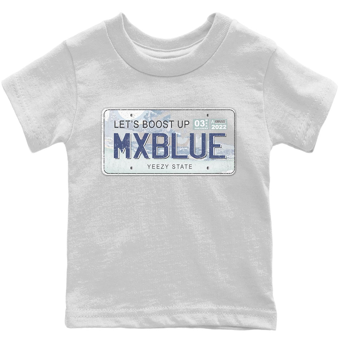 Yeezy 350 MX Blue Shirt To Match Jordans Yeezy Plate Sneaker Tees Yeezy 350 MX Blue Drip Gear Zone Sneaker Matching Clothing Kids Shirts