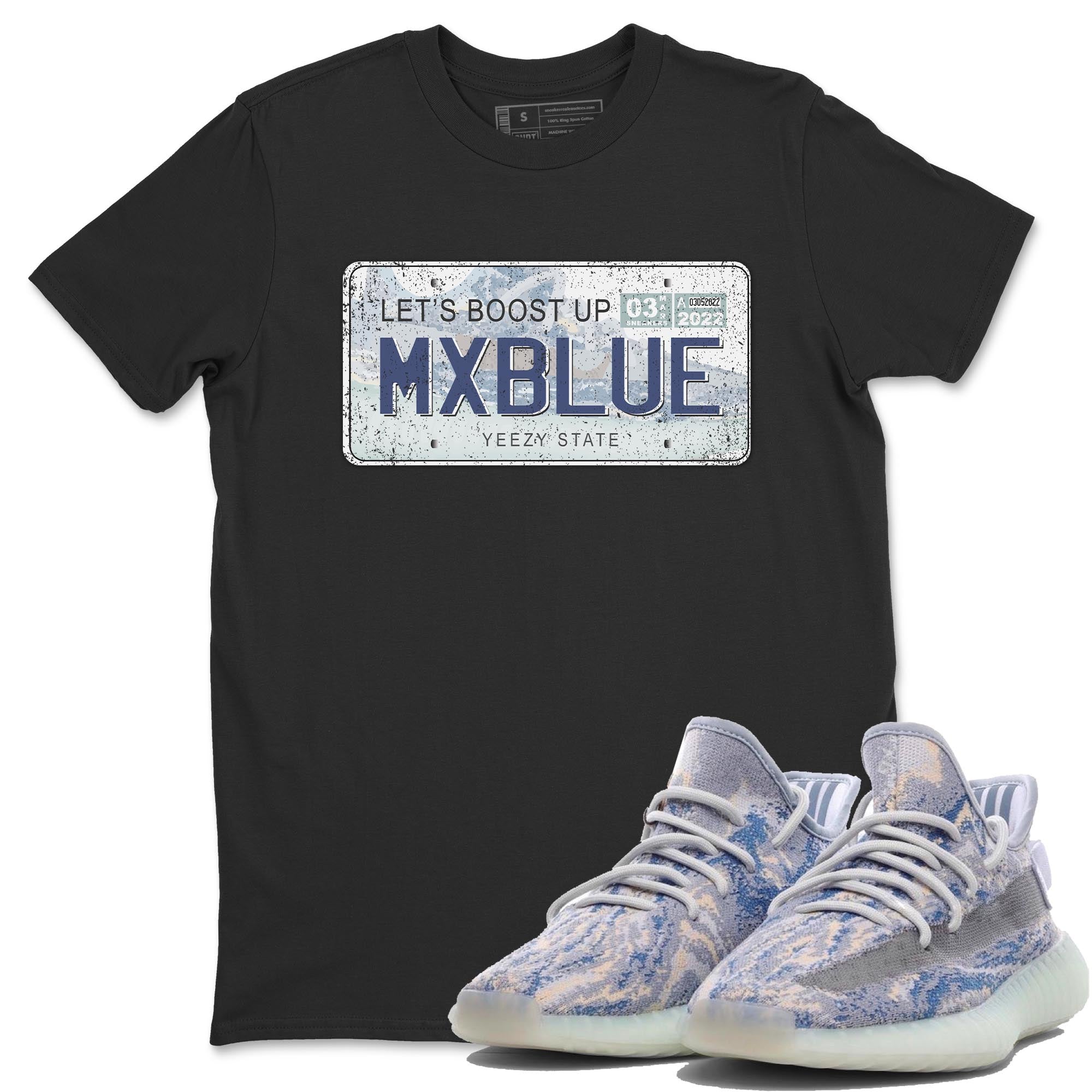 Yeezy 350 MX Blue Shirt To Match Jordans Yeezy Plate Sneaker Tees Yeezy 350 MX Blue Drip Gear Zone Sneaker Matching Clothing Unisex Shirts