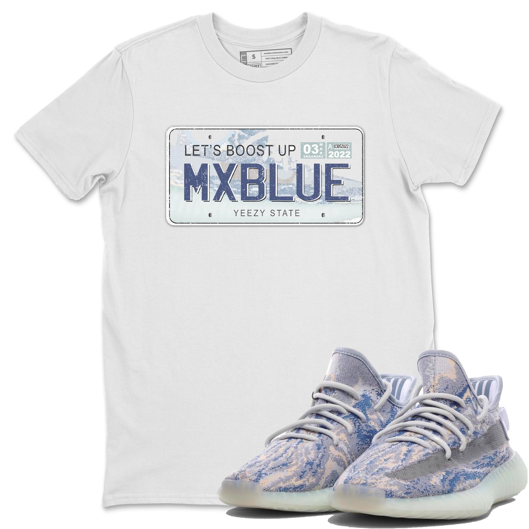 Yeezy 350 MX Blue Shirt To Match Jordans Yeezy Plate Sneaker Tees Yeezy 350 MX Blue Drip Gear Zone Sneaker Matching Clothing Unisex Shirts