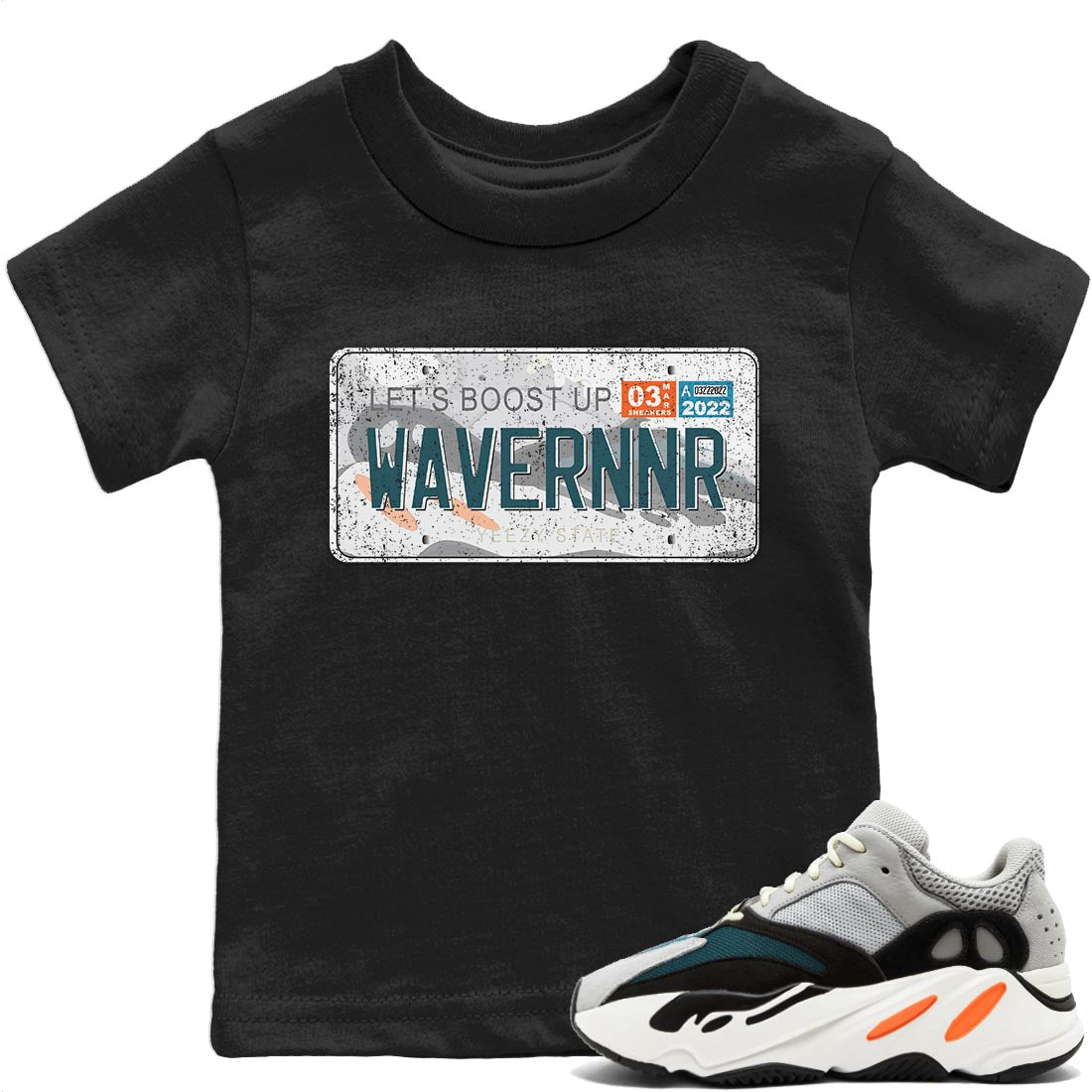Yeezy 700 Wave Runner Shirt To Match Jordans Yeezy Plate Sneaker Tees Yeezy 700 Wave Runner Drip Gear Zone Sneaker Matching Clothing Kids Shirts
