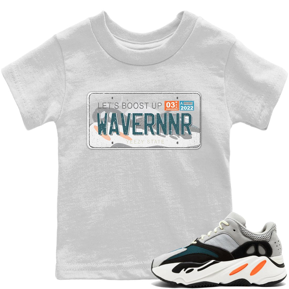 Yeezy 700 Wave Runner Shirt To Match Jordans Yeezy Plate Sneaker Tees Yeezy 700 Wave Runner Drip Gear Zone Sneaker Matching Clothing Kids Shirts