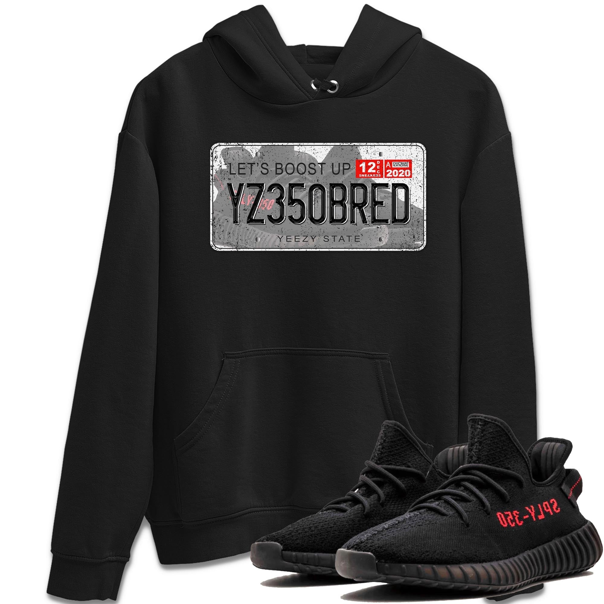 Yeezy 350 Bred shirt to match jordans Yeezy Plate Streetwear Sneaker Shirt Yeezy Boost 350 V2 Bred Drip Gear Zone Sneaker Matching Clothing Unisex Black 1 T-Shirt