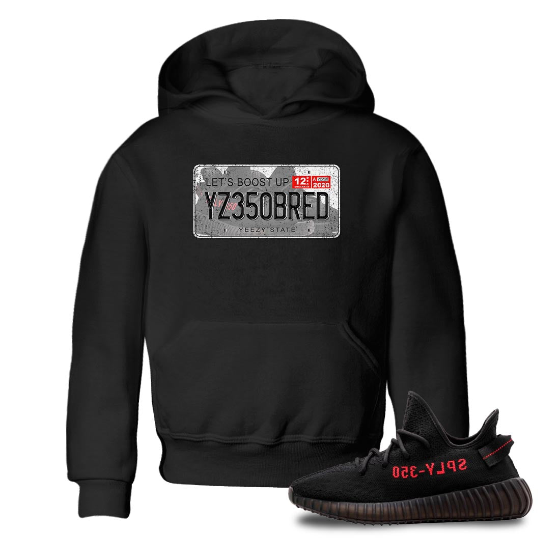 Yeezy 350 Bred shirt to match jordans Yeezy Plate Streetwear Sneaker Shirt Yeezy Boost 350 V2 Bred Drip Gear Zone Sneaker Matching Clothing Baby Toddler Black 1 T-Shirt