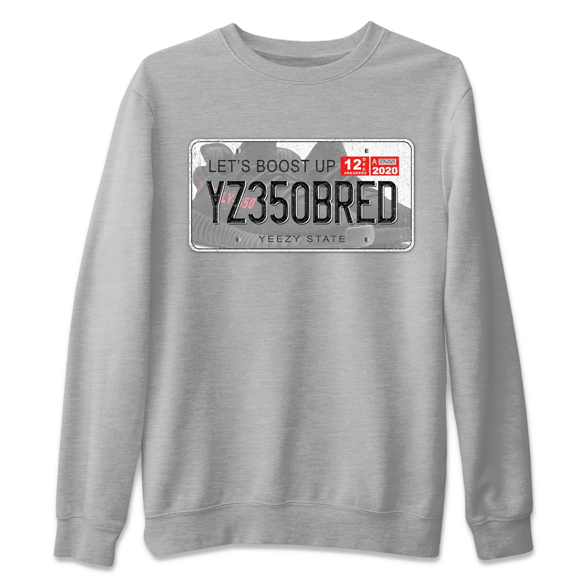 Yeezy 350 Bred shirt to match jordans Yeezy Plate Streetwear Sneaker Shirt Yeezy Boost 350 V2 Bred Drip Gear Zone Sneaker Matching Clothing Unisex Heather Grey 2 T-Shirt
