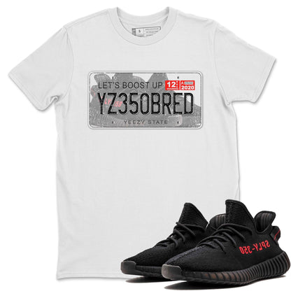 Yeezy 350 Bred shirt to match jordans Yeezy Plate Streetwear Sneaker Shirt Yeezy Boost 350 V2 Bred Drip Gear Zone Sneaker Matching Clothing Unisex White 1 T-Shirt