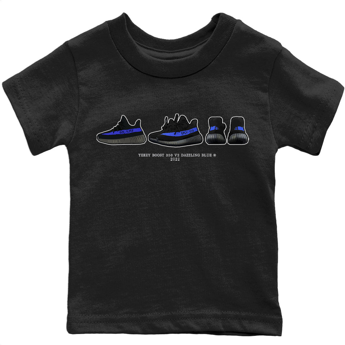 Yeezy 350 Dazzling Blue Shirt To Match Jordans Yeezy Prelude Sneaker Tees Yeezy 350 Dazzling Blue Drip Gear Zone Sneaker Matching Clothing Kids Shirts