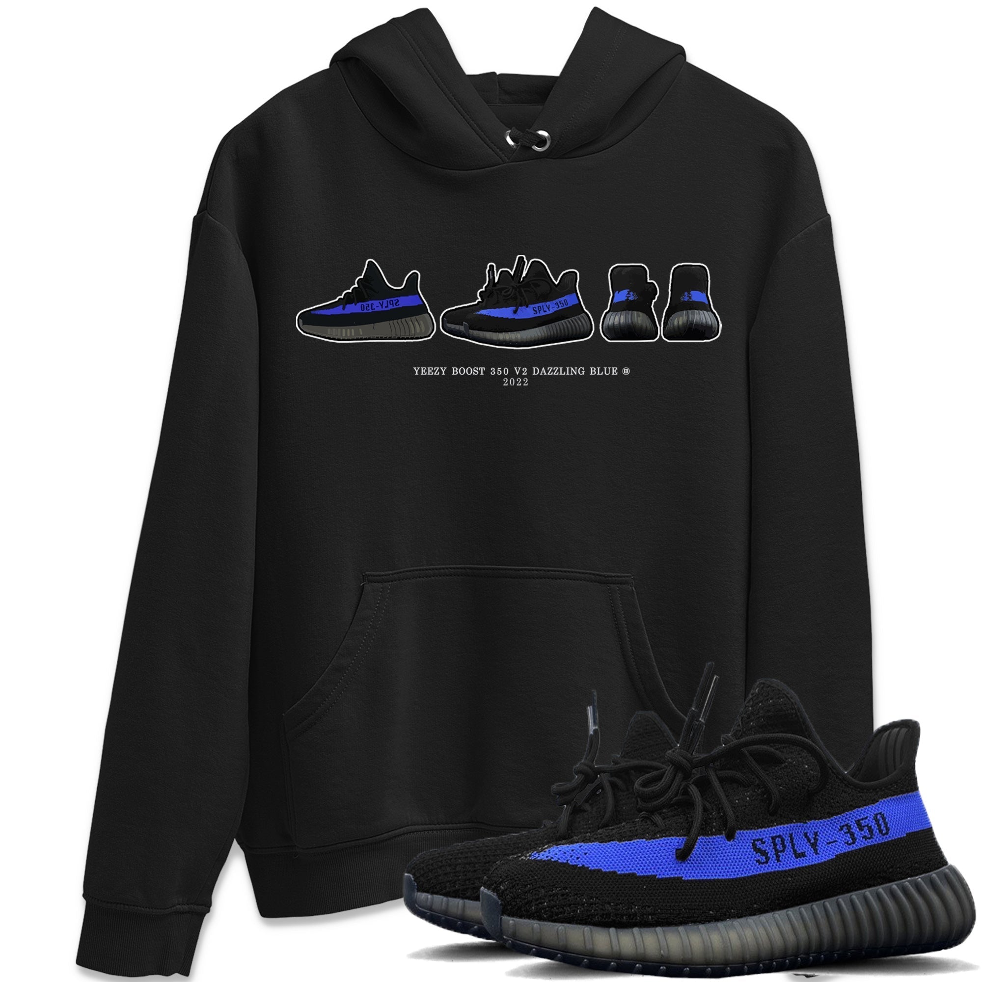 Yeezy 350 Dazzling Blue Shirt To Match Jordans Yeezy Prelude Sneaker Tees Yeezy 350 Dazzling Blue Drip Gear Zone Sneaker Matching Clothing Unisex Shirts