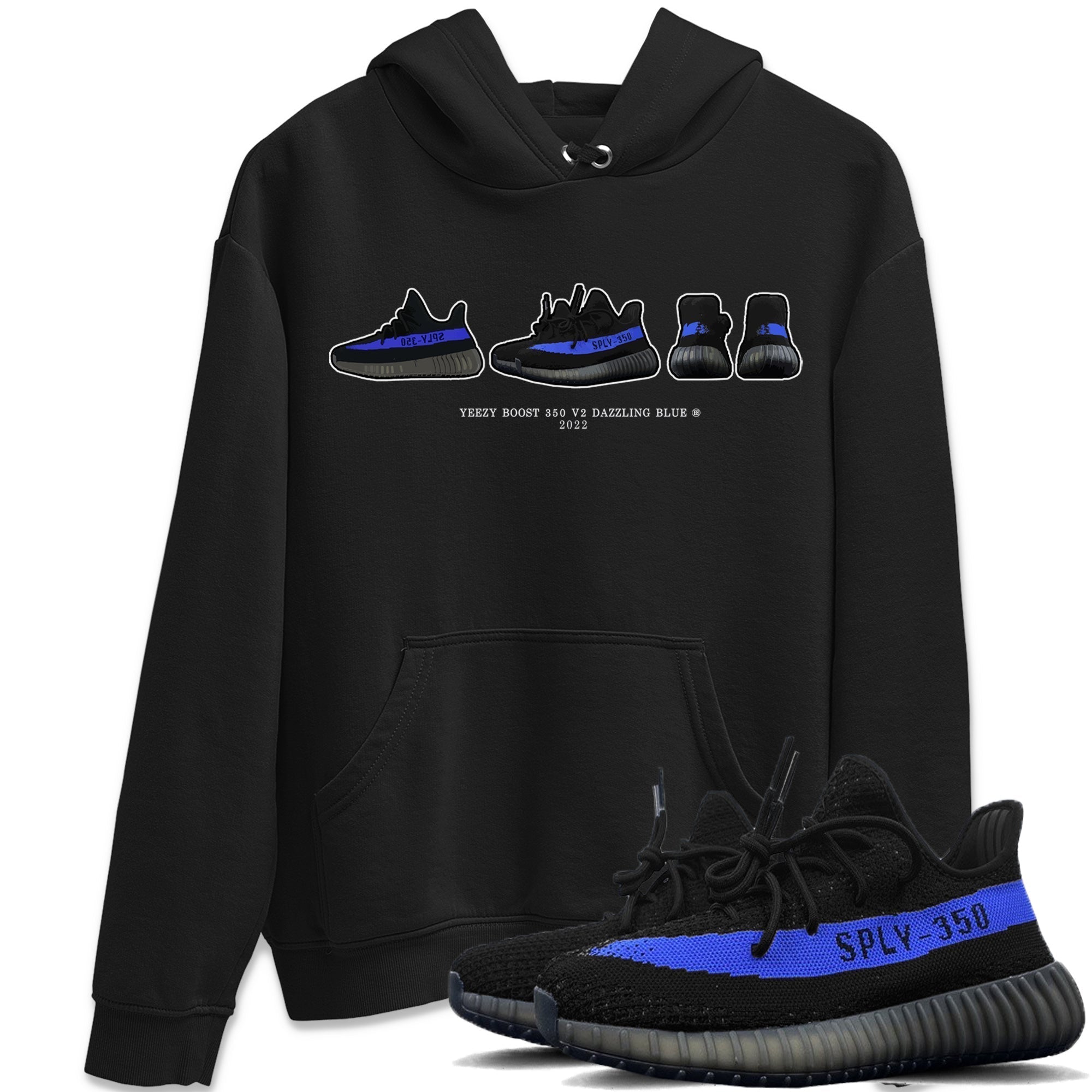 Yeezy 350 Dazzling Blue Shirt To Match Jordans Yeezy Prelude Sneaker Tees Yeezy 350 Dazzling Blue Drip Gear Zone Sneaker Matching Clothing Unisex Shirts