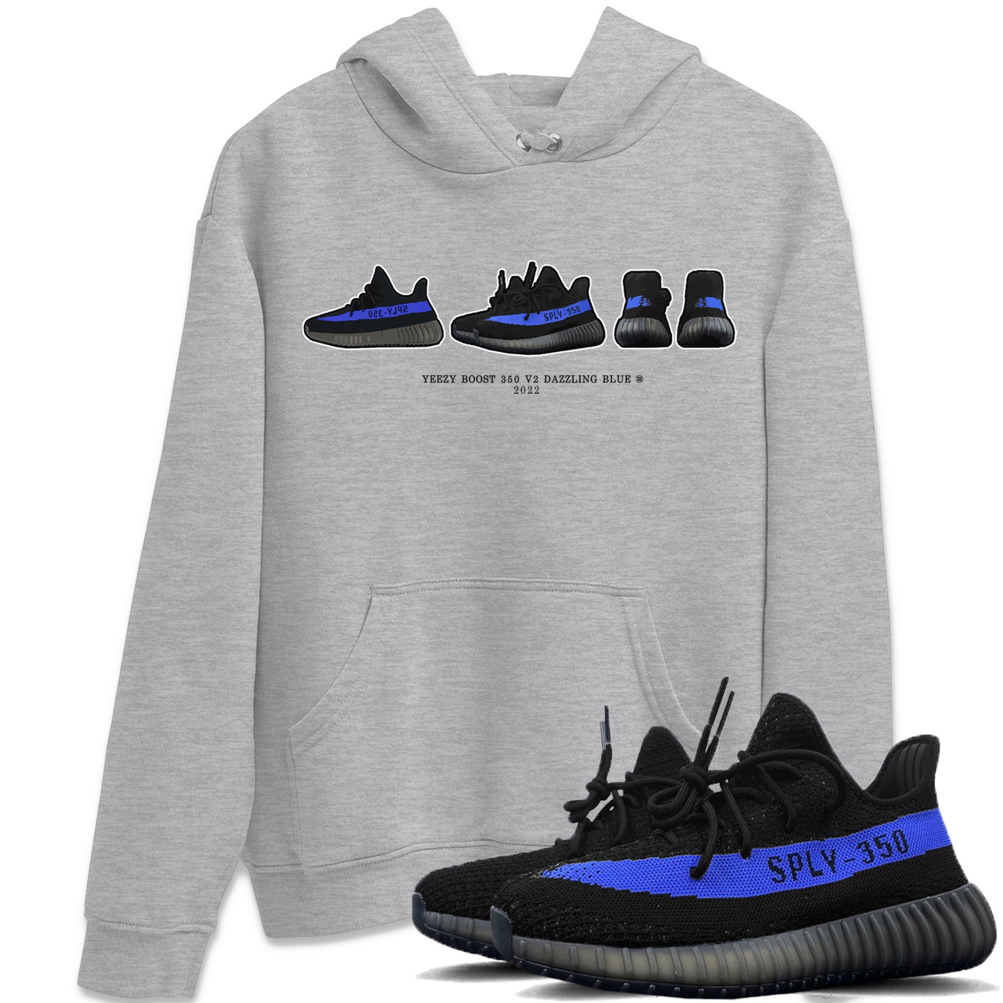 Yeezy 350 Dazzling Blue Shirt To Match Jordans Yeezy Prelude Sneaker Tees Yeezy 350 Dazzling Blue Drip Gear Zone Sneaker Matching Clothing Unisex Shirts