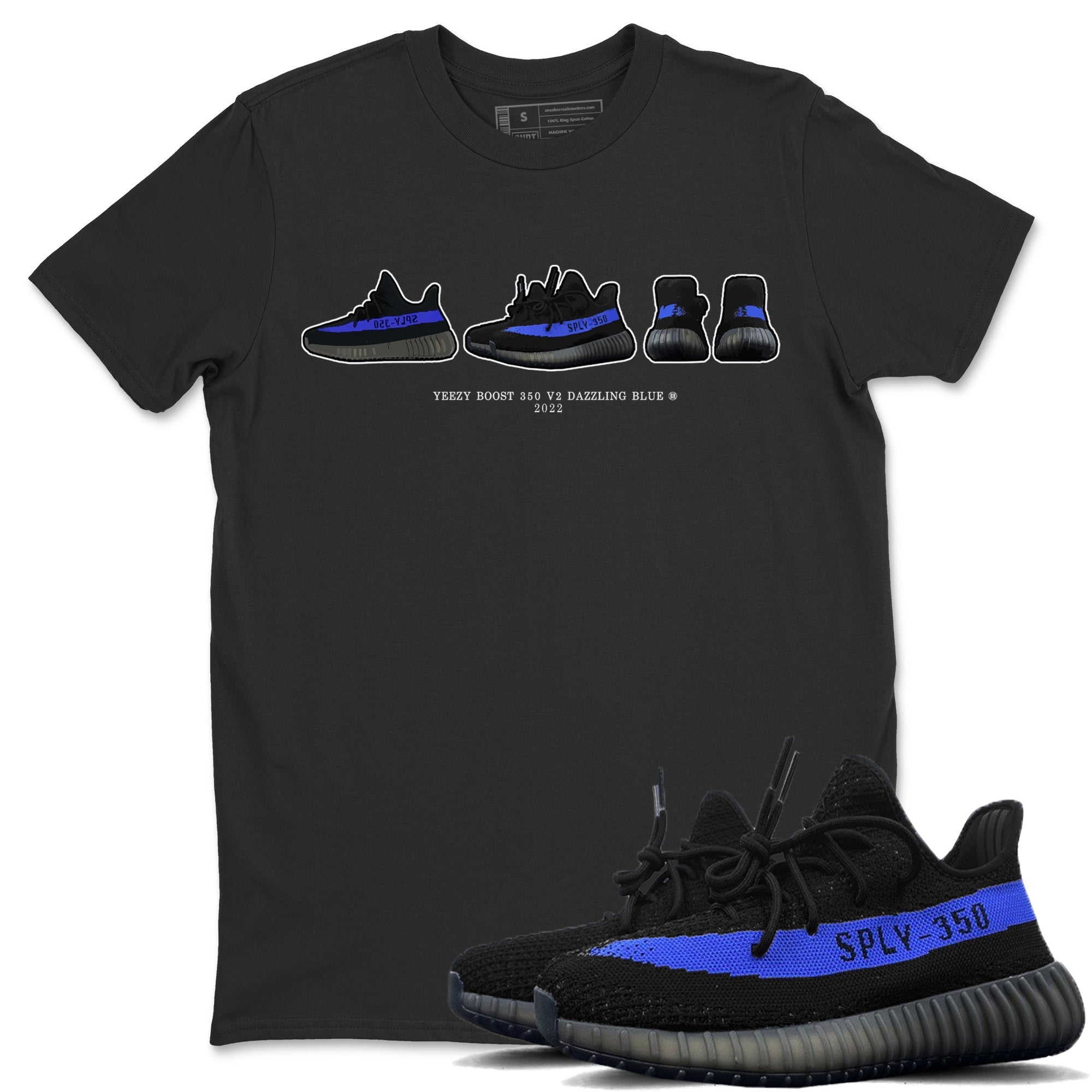 Yeezy 350 Dazzling Blue Shirt To Match Jordans Yeezy Prelude Sneaker Tees Yeezy 350 Dazzling Blue Drip Gear Zone Sneaker Matching Clothing Unisex Shirts