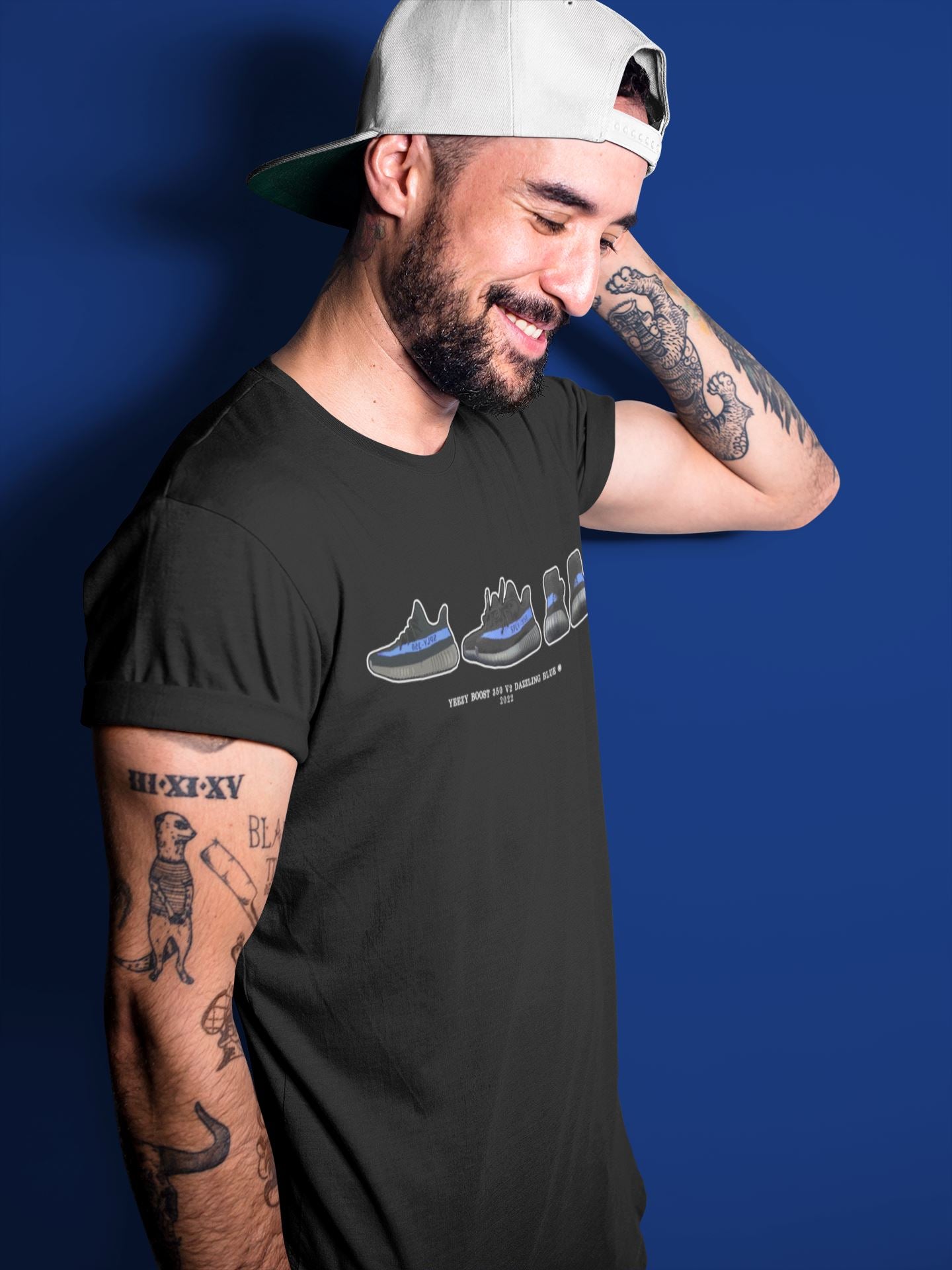 Yeezy 350 Dazzling Blue Shirt To Match Jordans Yeezy Prelude Sneaker Tees Yeezy 350 Dazzling Blue Drip Gear Zone Sneaker Matching Clothing Unisex Shirts