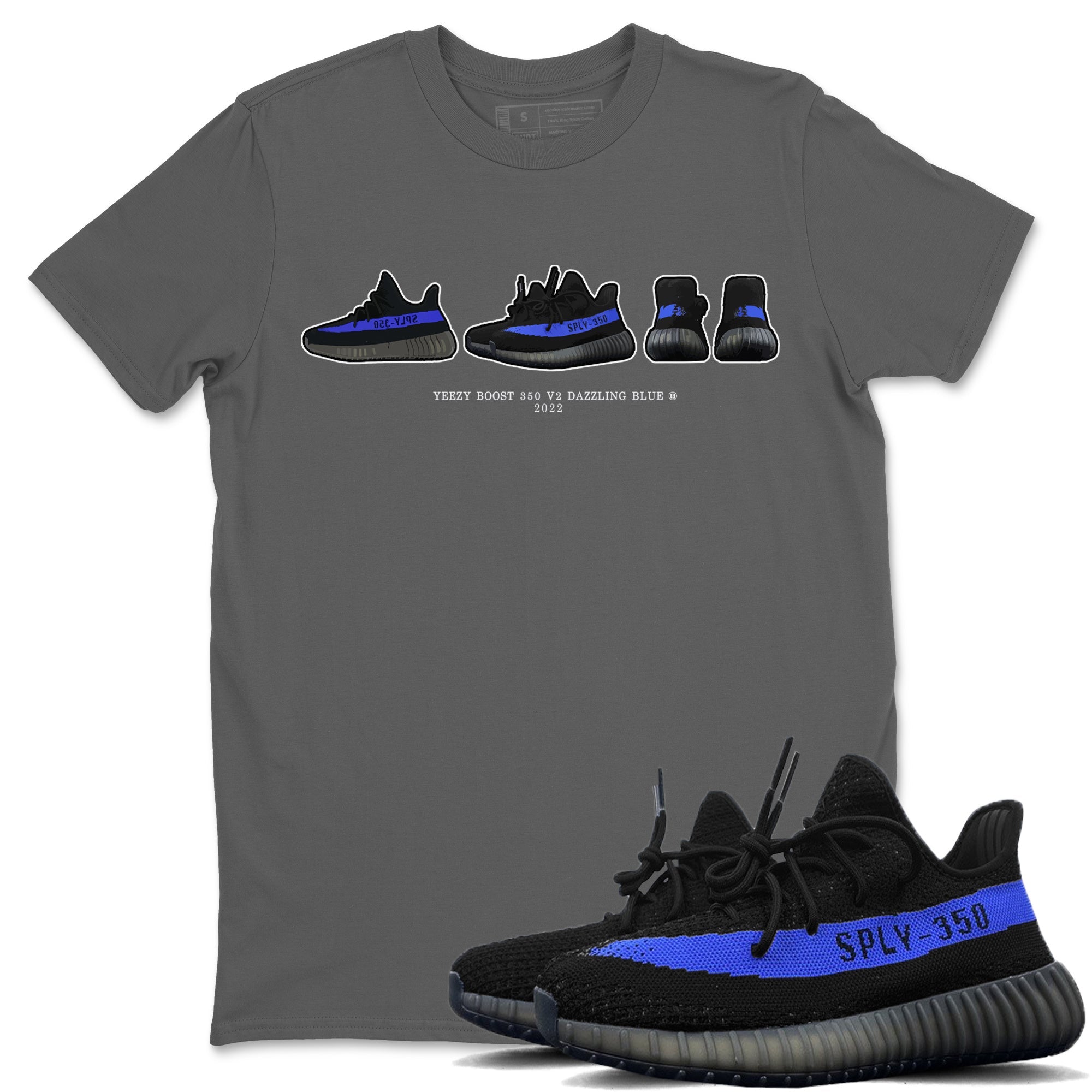 Yeezy 350 Dazzling Blue Shirt To Match Jordans Yeezy Prelude Sneaker Tees Yeezy 350 Dazzling Blue Drip Gear Zone Sneaker Matching Clothing Unisex Shirts