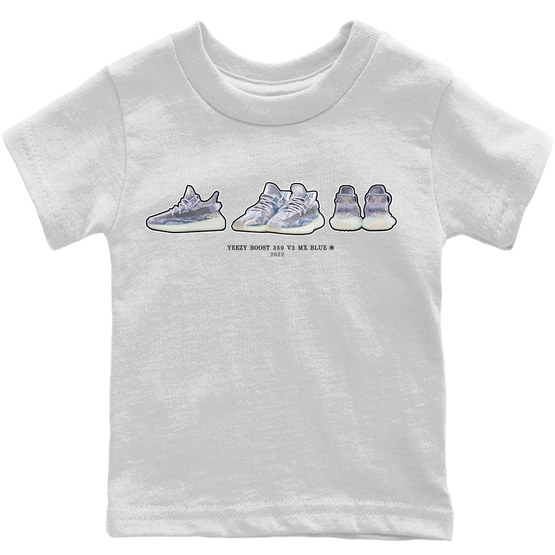 Yeezy 350 MX Blue Shirt To Match Jordans Yeezy Prelude Sneaker Tees Yeezy 350 MX Blue Drip Gear Zone Sneaker Matching Clothing Kids Shirts