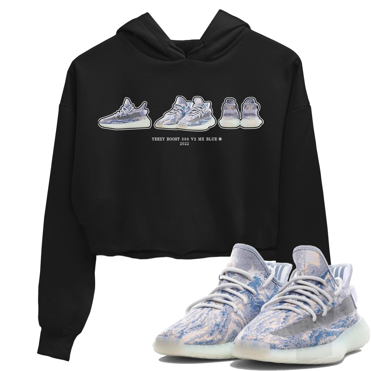 Yeezy 350 MX Blue Shirt To Match Jordans Yeezy Prelude Sneaker Tees Yeezy 350 MX Blue Drip Gear Zone Sneaker Matching Clothing Women's Shirts