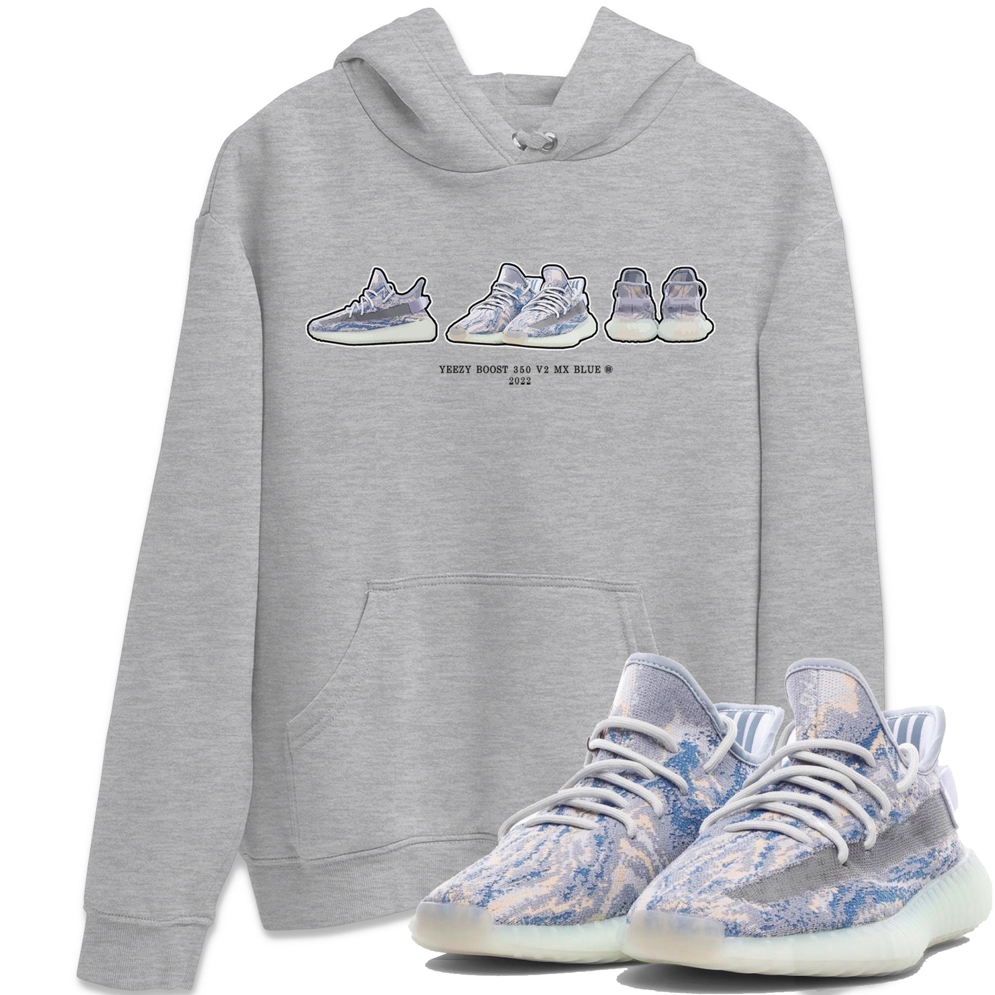 Yeezy 350 MX Blue Shirt To Match Jordans Yeezy Prelude Sneaker Tees Yeezy 350 MX Blue Drip Gear Zone Sneaker Matching Clothing Unisex Shirts