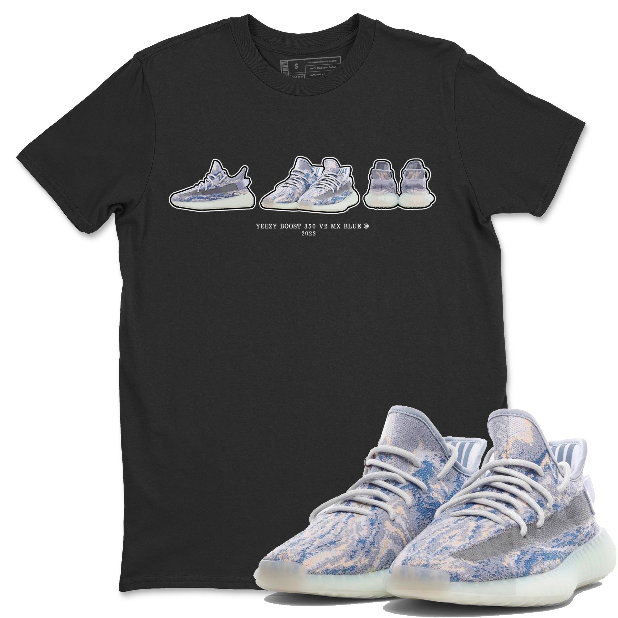 Yeezy 350 MX Blue Shirt To Match Jordans Yeezy Prelude Sneaker Tees Yeezy 350 MX Blue Drip Gear Zone Sneaker Matching Clothing Unisex Shirts