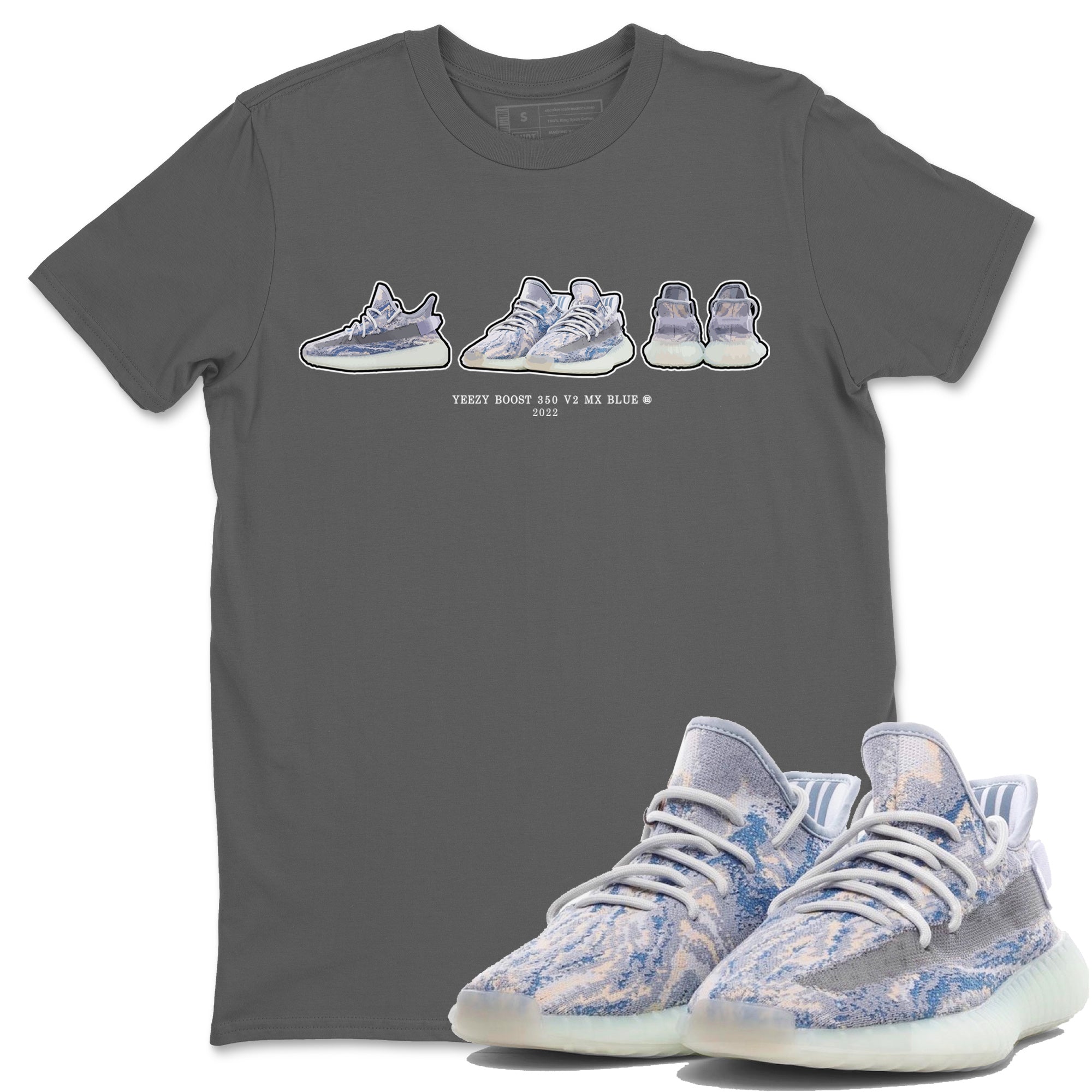 Yeezy 350 MX Blue Shirt To Match Jordans Yeezy Prelude Sneaker Tees Yeezy 350 MX Blue Drip Gear Zone Sneaker Matching Clothing Unisex Shirts