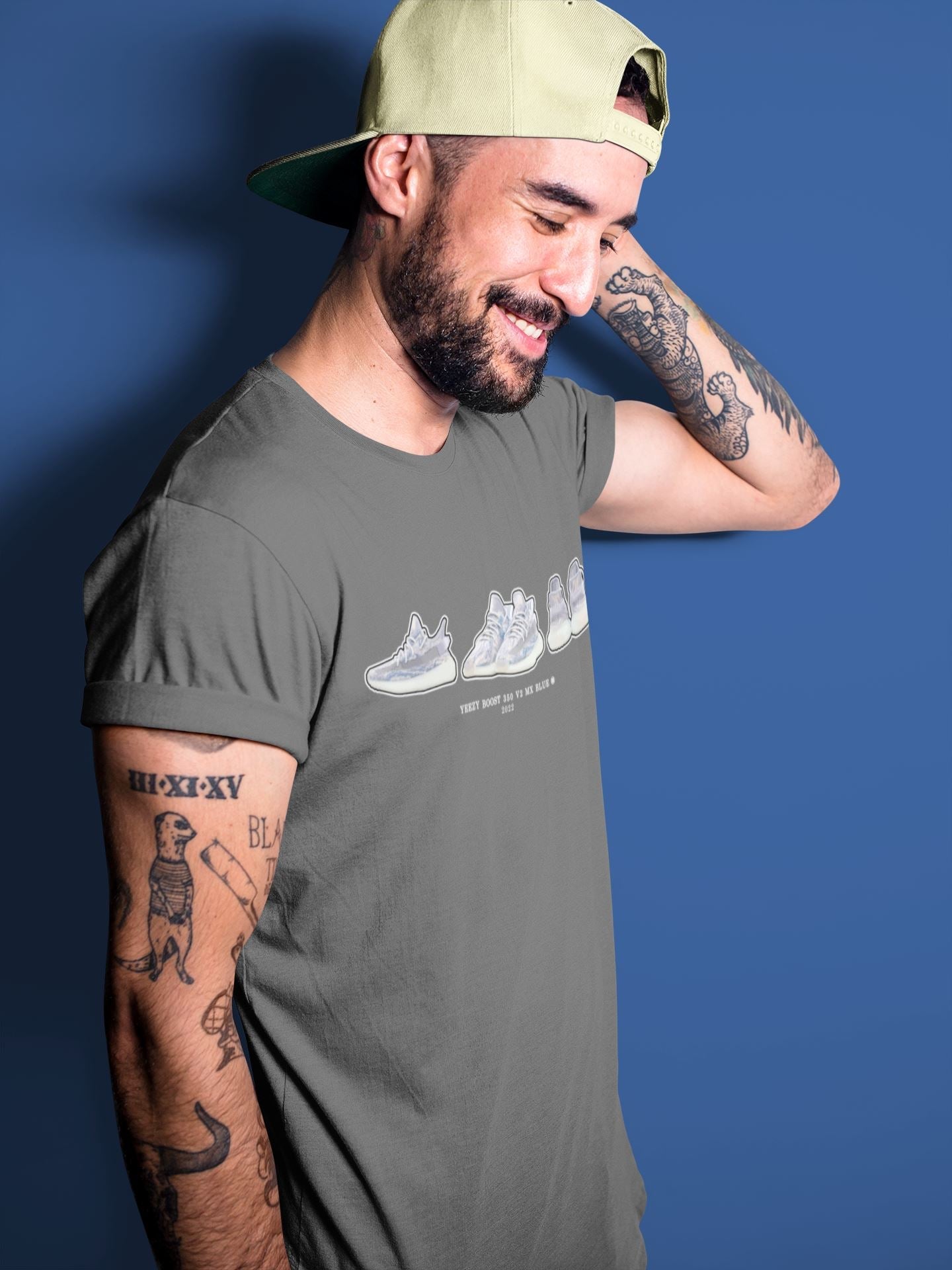 Yeezy 350 MX Blue Shirt To Match Jordans Yeezy Prelude Sneaker Tees Yeezy 350 MX Blue Drip Gear Zone Sneaker Matching Clothing Unisex Shirts