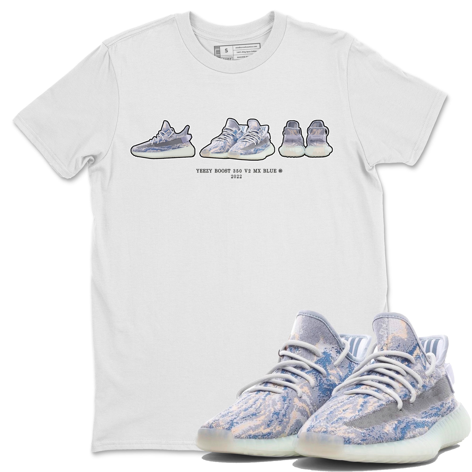 Yeezy 350 MX Blue Shirt To Match Jordans Yeezy Prelude Sneaker Tees Yeezy 350 MX Blue Drip Gear Zone Sneaker Matching Clothing Unisex Shirts