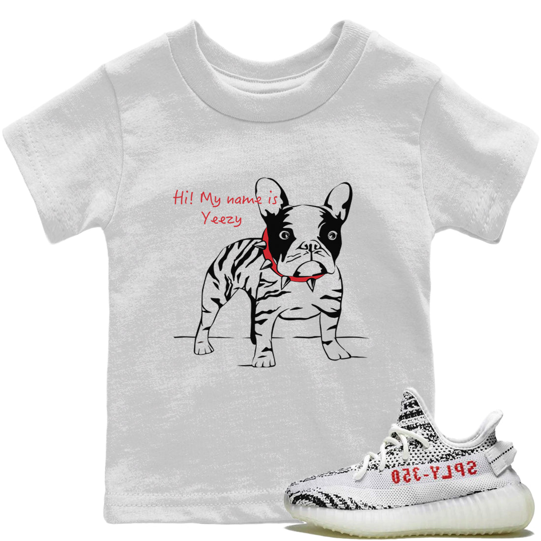Yeezy 350 V2 Zebra Shirt To Match Jordans Zebra Frenchie Sneaker Tees Yeezy 350 V2 Zebra Drip Gear Zone Sneaker Matching Clothing Kids Shirts