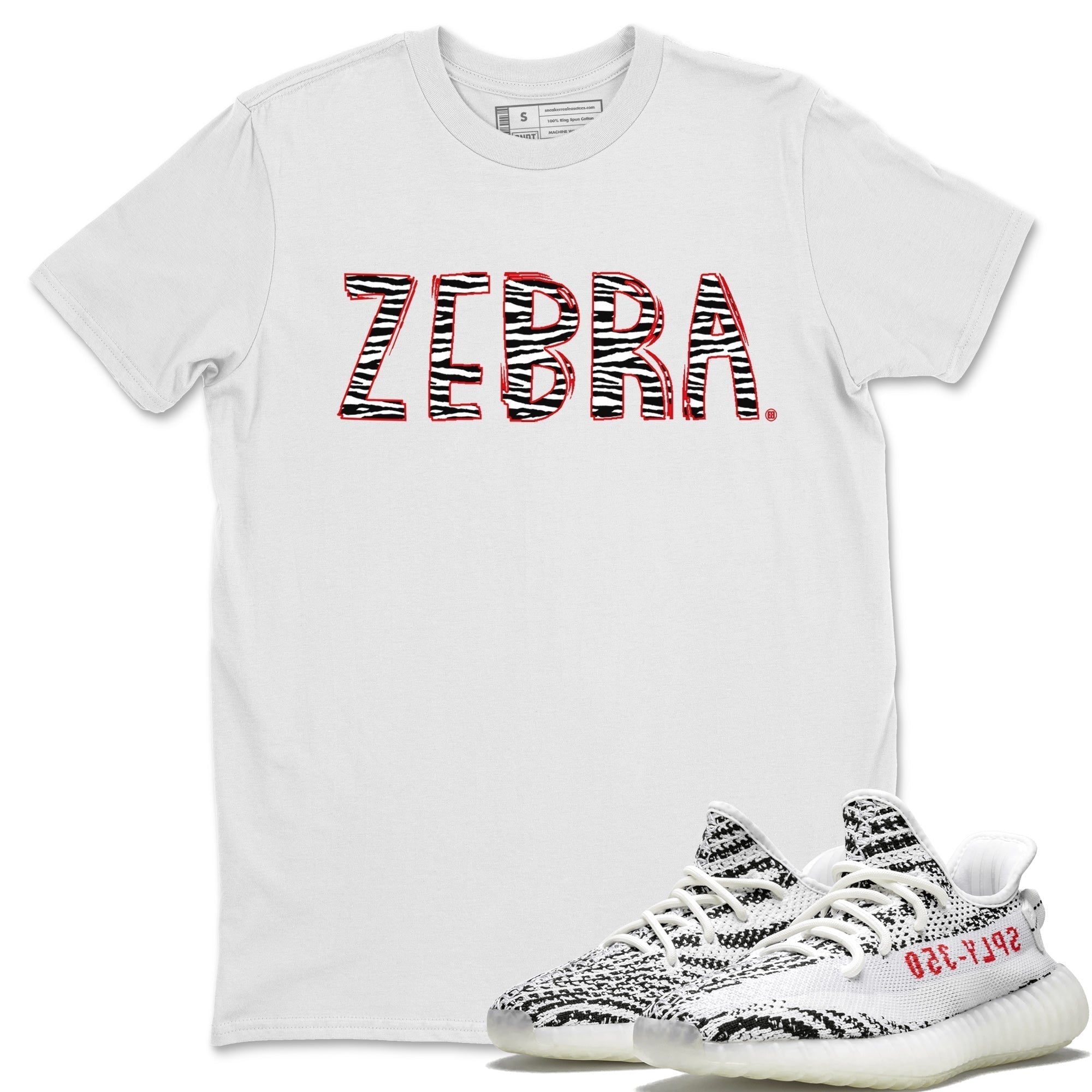 Yeezy 350 Zebra Shirt To Match Jordans Zebra Letters Sneaker Tees Yeezy 350 Zebra Drip Gear Zone Sneaker Matching Clothing Unisex Shirts