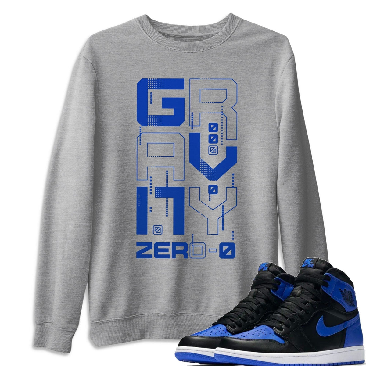 Jordan 1 Royal Black Shirt To Match Jordans Zero Gravity Sneaker Tees Jordan 1 Royal Black Drip Gear Zone Sneaker Matching Clothing Unisex Shirts