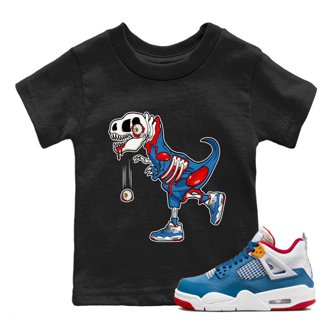 Jordan 4 Messy Room Sneaker Matching T-Shirt Zombie Dino Sneaker Tees Jordan 4 Messy Room Sneaker Release Tees Kids Shirts