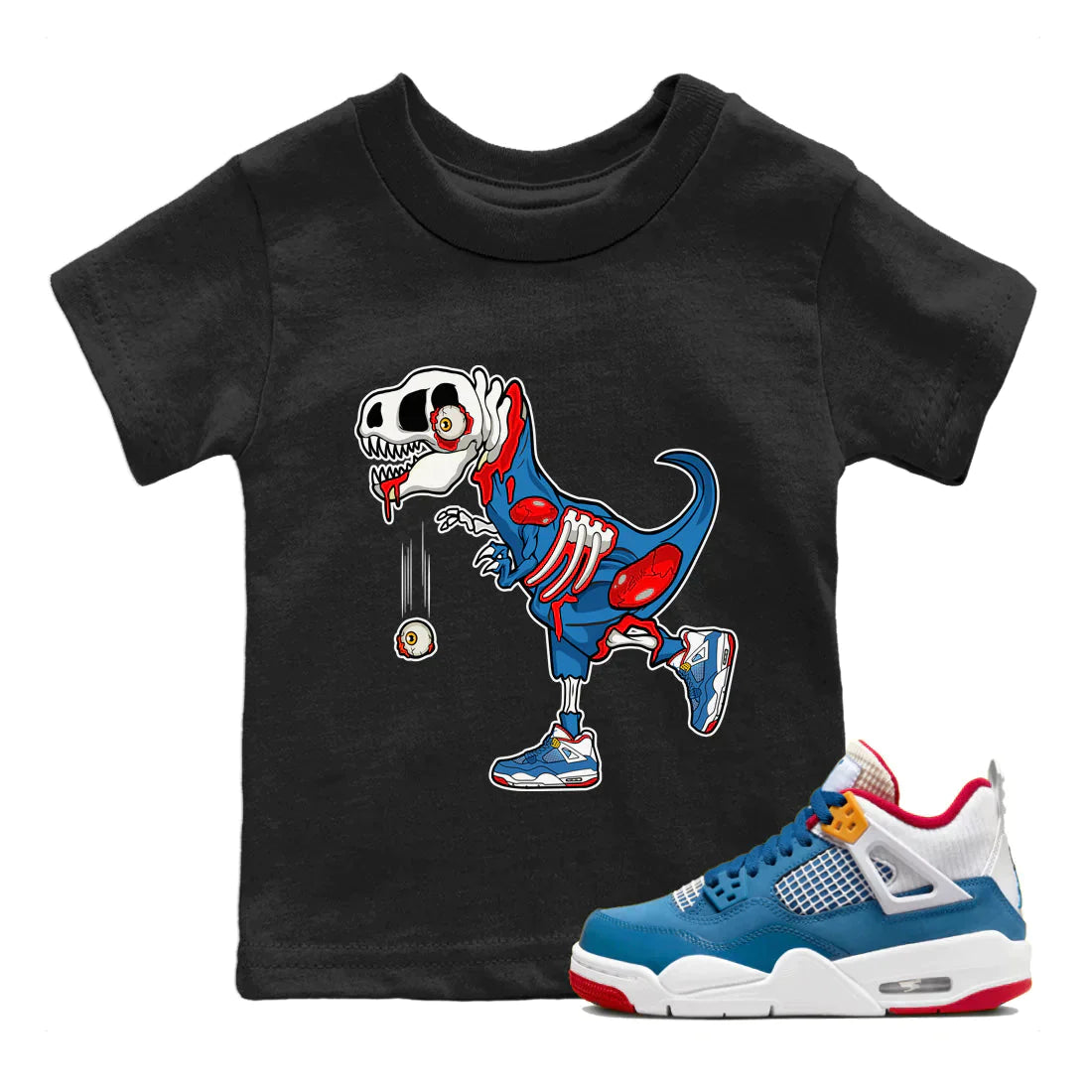 Jordan 4 Messy Room Sneaker Matching T-Shirt Zombie Dino Sneaker Tees Jordan 4 Messy Room Sneaker Release Tees Kids Shirts