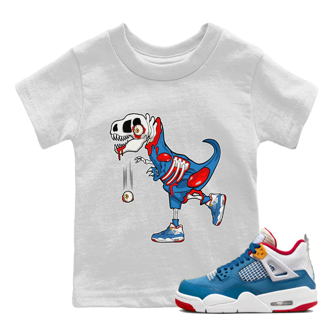 Jordan 4 Messy Room Sneaker Matching T-Shirt Zombie Dino Sneaker Tees Jordan 4 Messy Room Sneaker Release Tees Kids Shirts