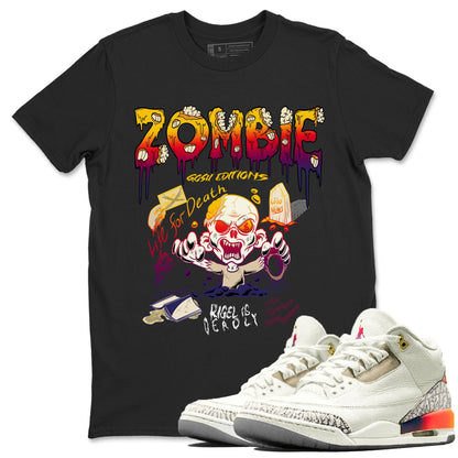 Air Jordan 3 X J Balvin shirt to match jordans Zombie Grave Streetwear Sneaker Shirt Air Jordan 3 X J Balvin Drip Gear Zone Sneaker Matching Clothing LGBT Pride T-Shirt Unisex Black 1 T-Shirt